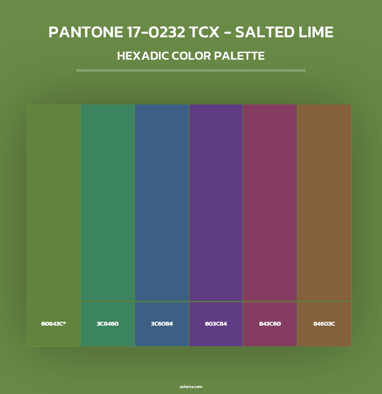 PANTONE 17-0232 TCX - Salted Lime - Hexadic Color Palette