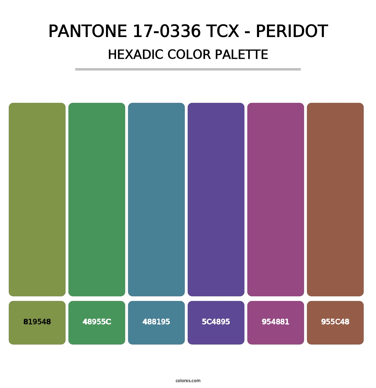 PANTONE 17-0336 TCX - Peridot - Hexadic Color Palette