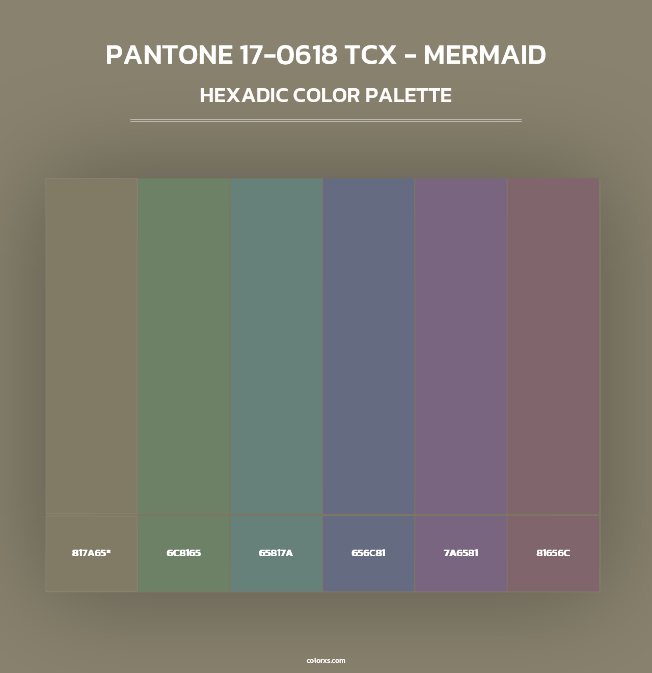 PANTONE 17-0618 TCX - Mermaid - Hexadic Color Palette