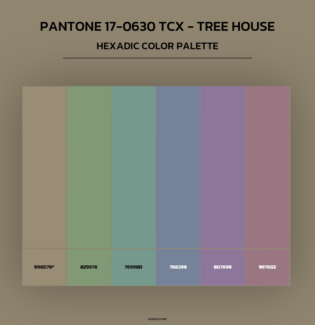 PANTONE 17-0630 TCX - Tree House - Hexadic Color Palette