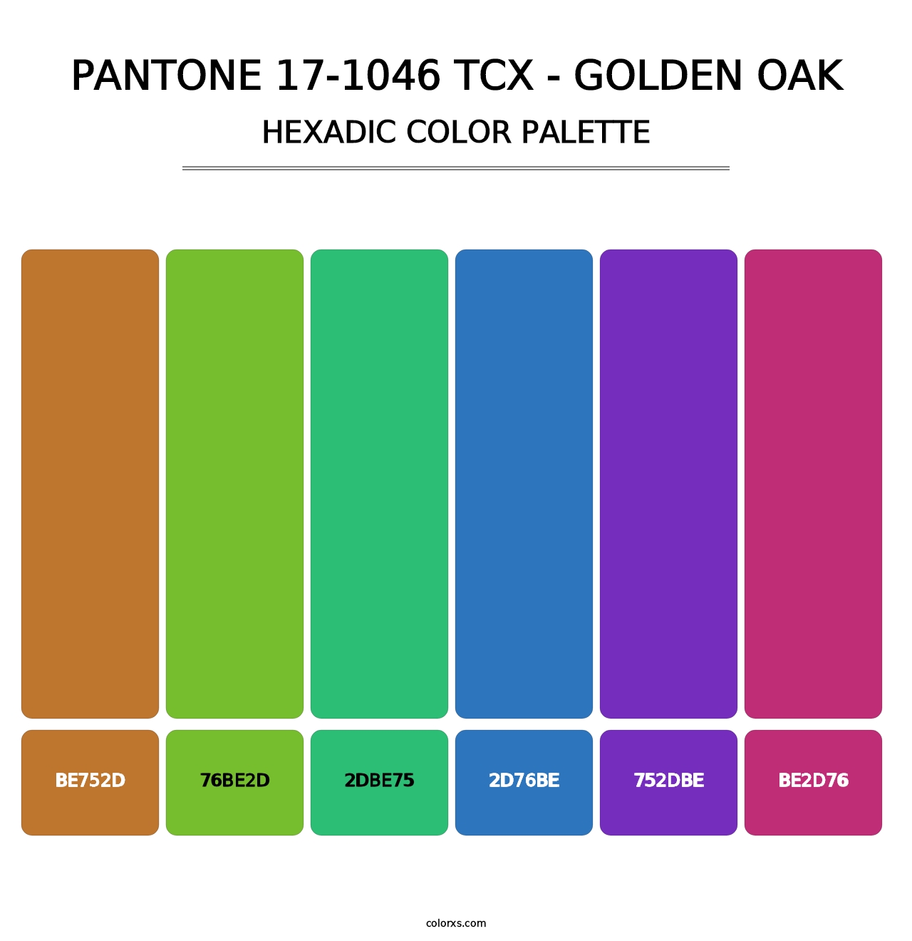 PANTONE 17-1046 TCX - Golden Oak - Hexadic Color Palette