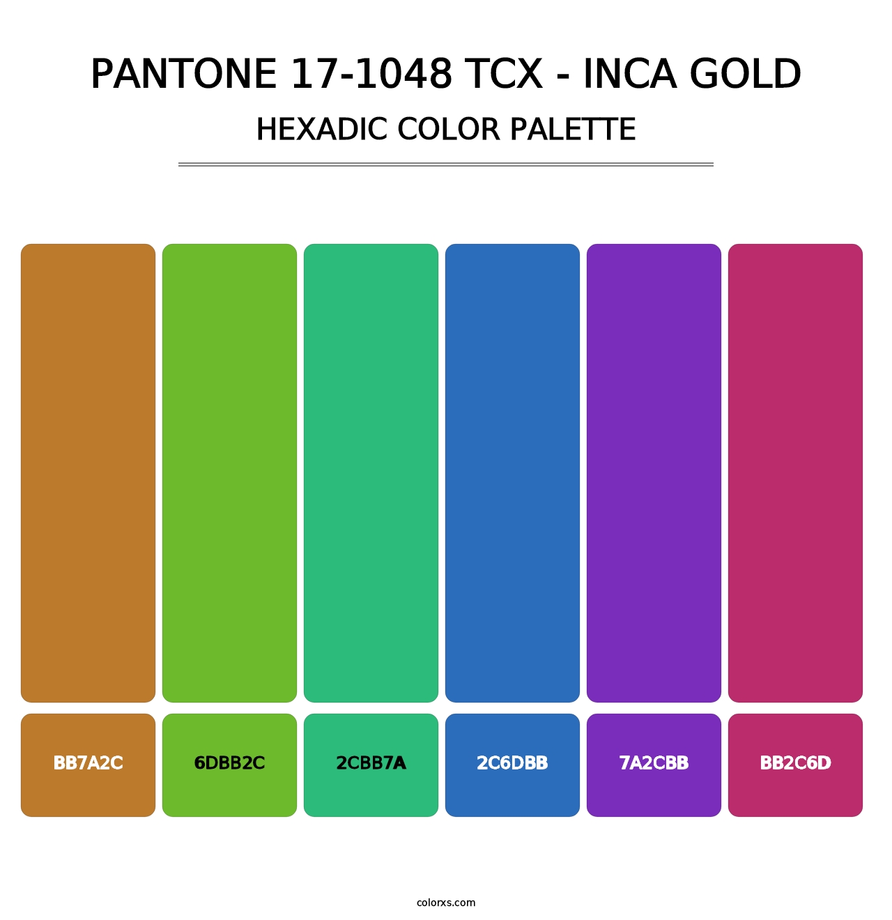 PANTONE 17-1048 TCX - Inca Gold - Hexadic Color Palette