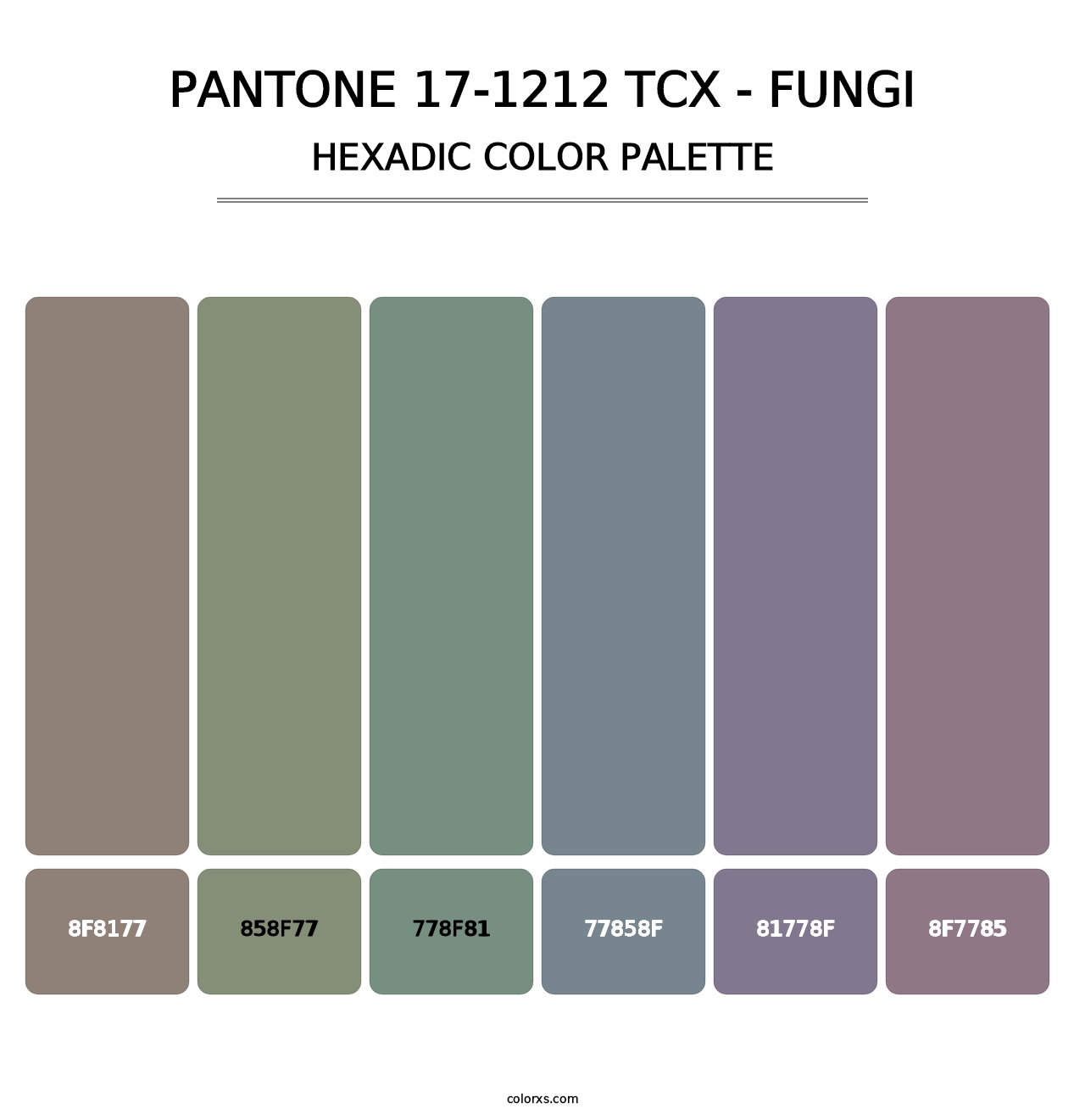 PANTONE 17-1212 TCX - Fungi - Hexadic Color Palette
