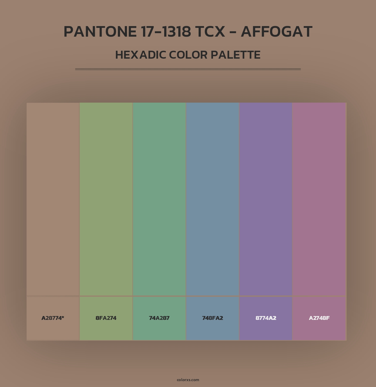 PANTONE 17-1318 TCX - Affogat - Hexadic Color Palette
