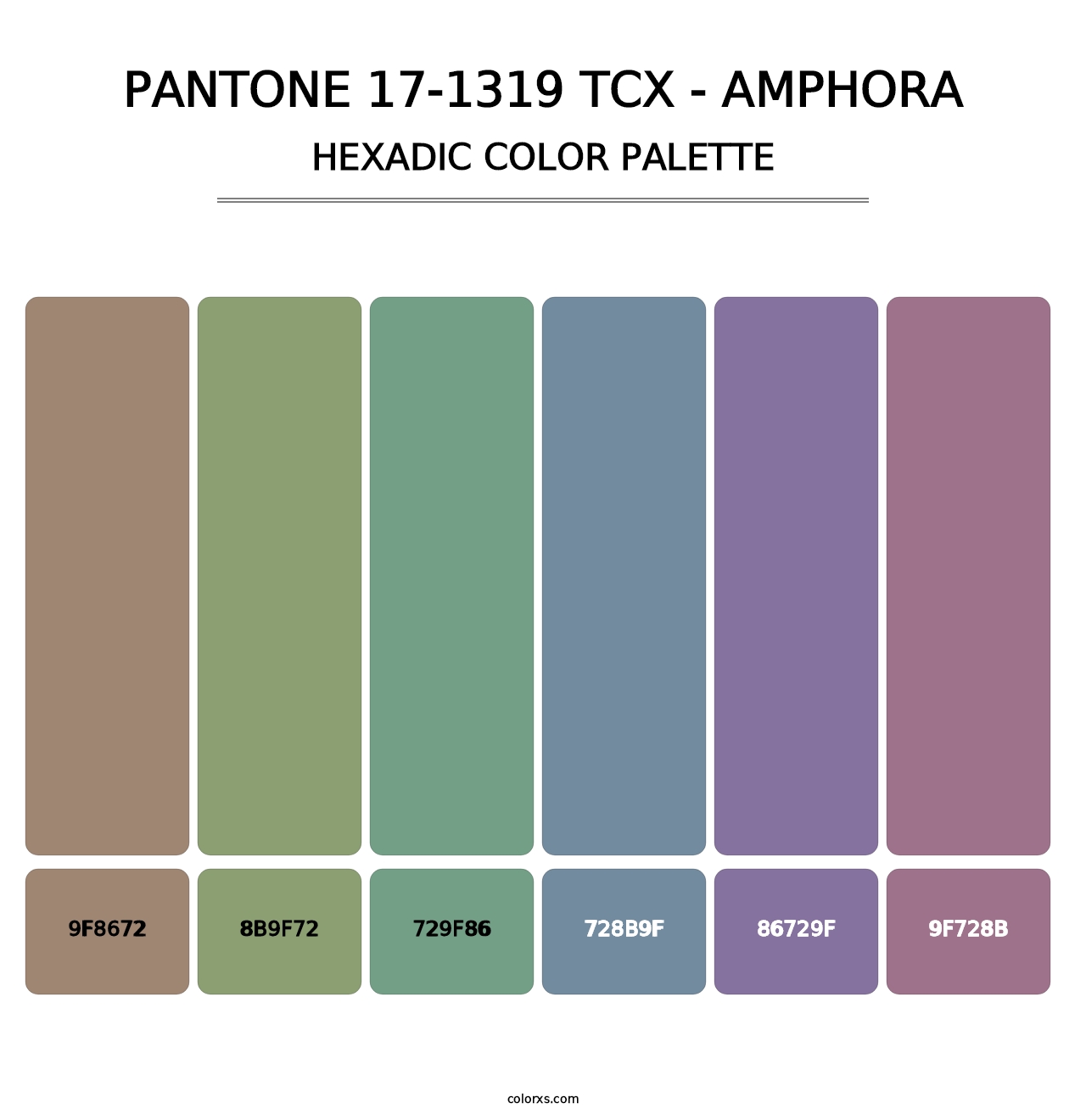 PANTONE 17-1319 TCX - Amphora - Hexadic Color Palette