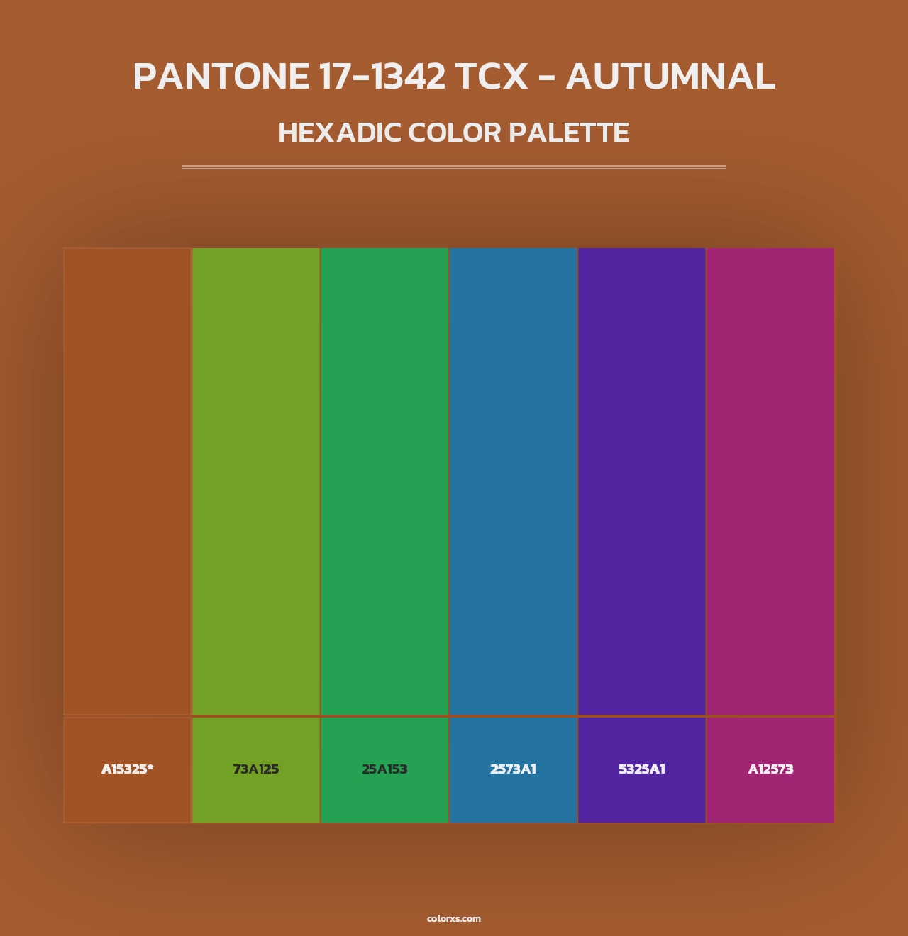 PANTONE 17-1342 TCX - Autumnal - Hexadic Color Palette