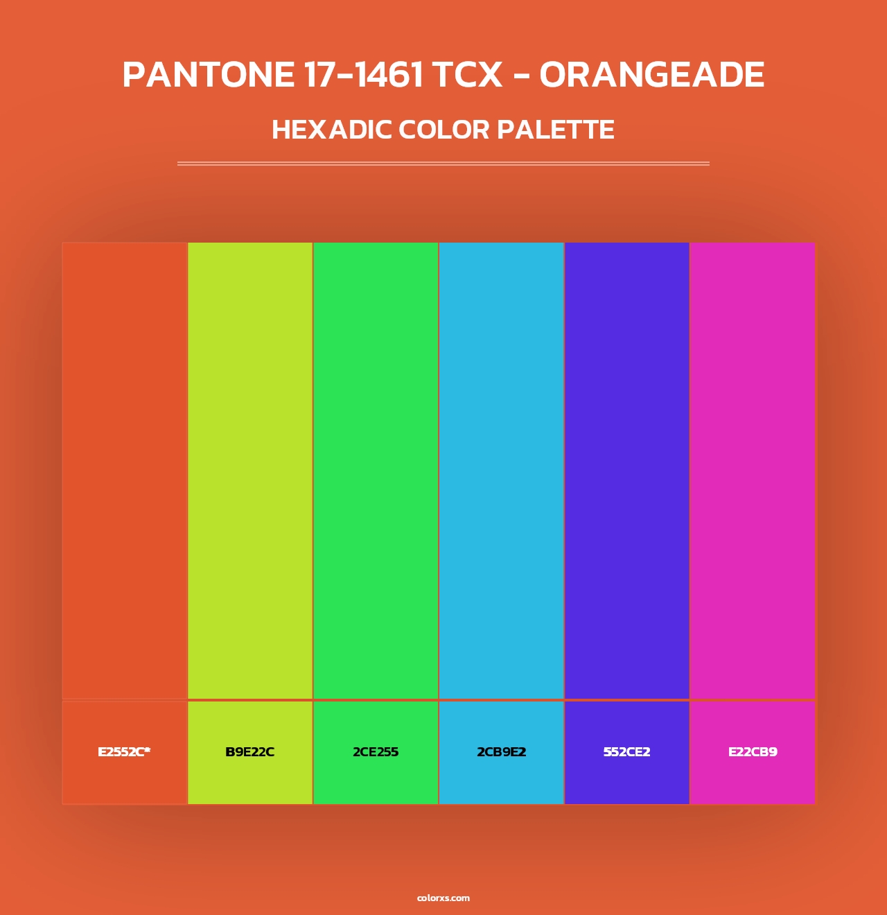 PANTONE 17-1461 TCX - Orangeade - Hexadic Color Palette