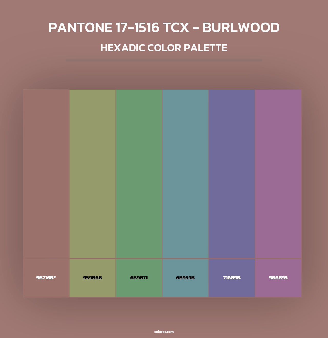 PANTONE 17-1516 TCX - Burlwood - Hexadic Color Palette