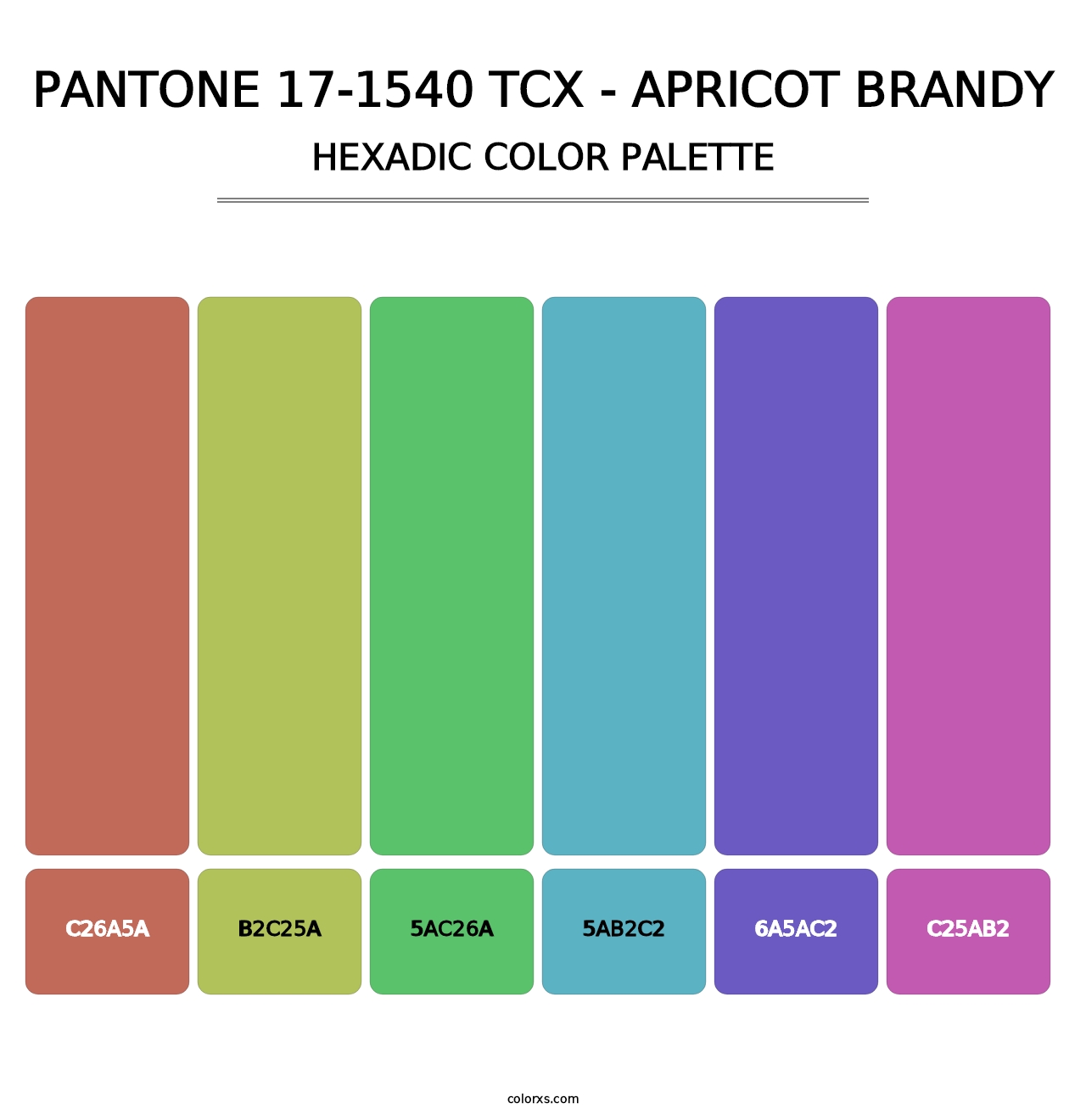 PANTONE 17-1540 TCX - Apricot Brandy - Hexadic Color Palette