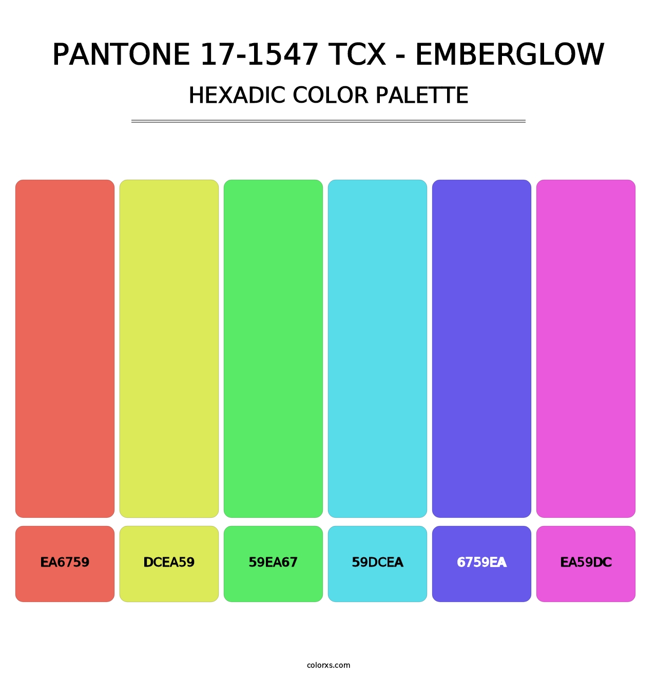 PANTONE 17-1547 TCX - Emberglow - Hexadic Color Palette