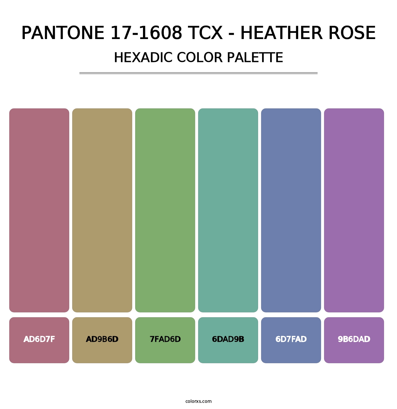 PANTONE 17-1608 TCX - Heather Rose - Hexadic Color Palette