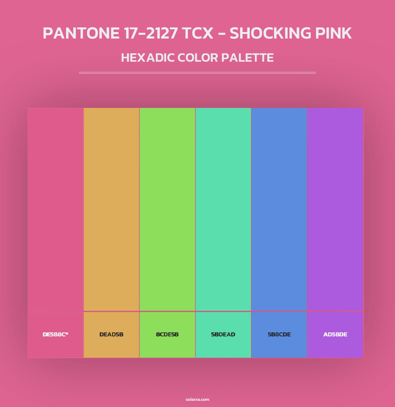 PANTONE 17-2127 TCX - Shocking Pink - Hexadic Color Palette
