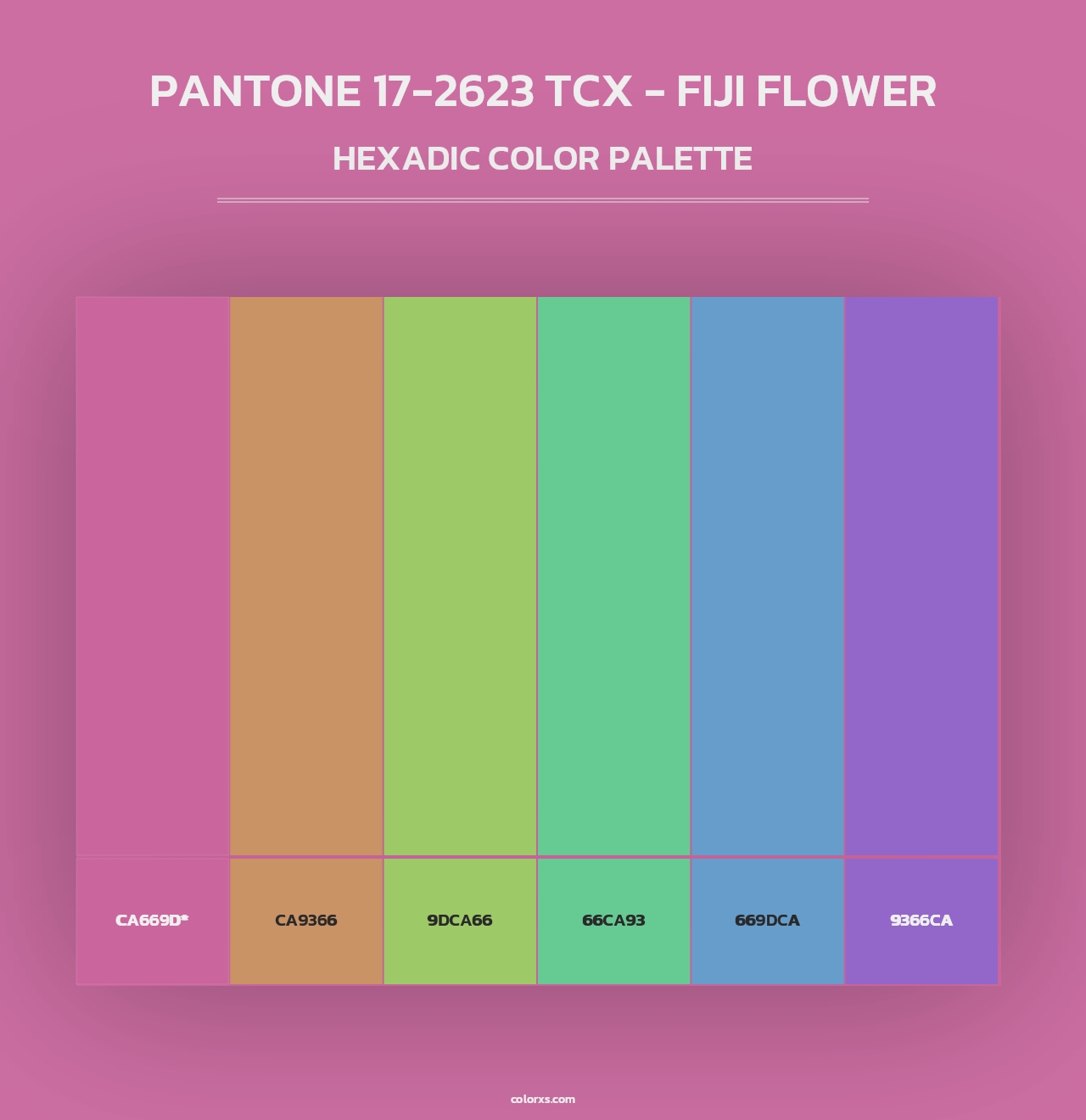 PANTONE 17-2623 TCX - Fiji Flower - Hexadic Color Palette