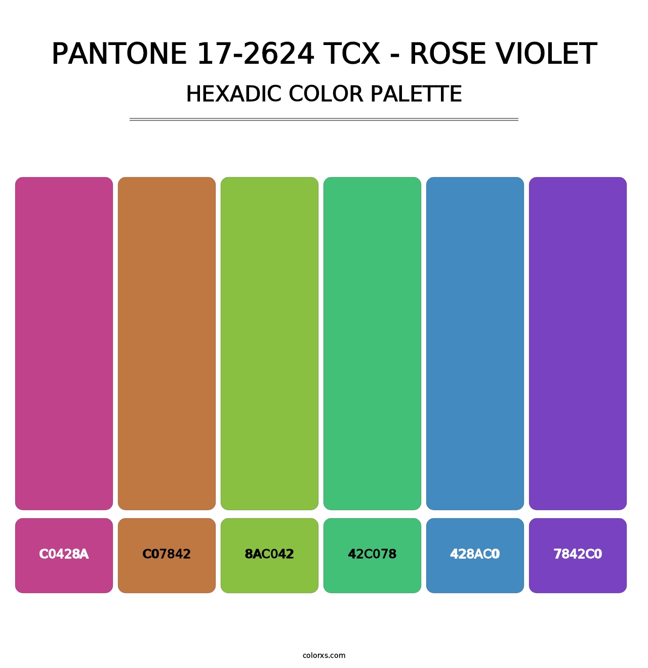 PANTONE 17-2624 TCX - Rose Violet - Hexadic Color Palette