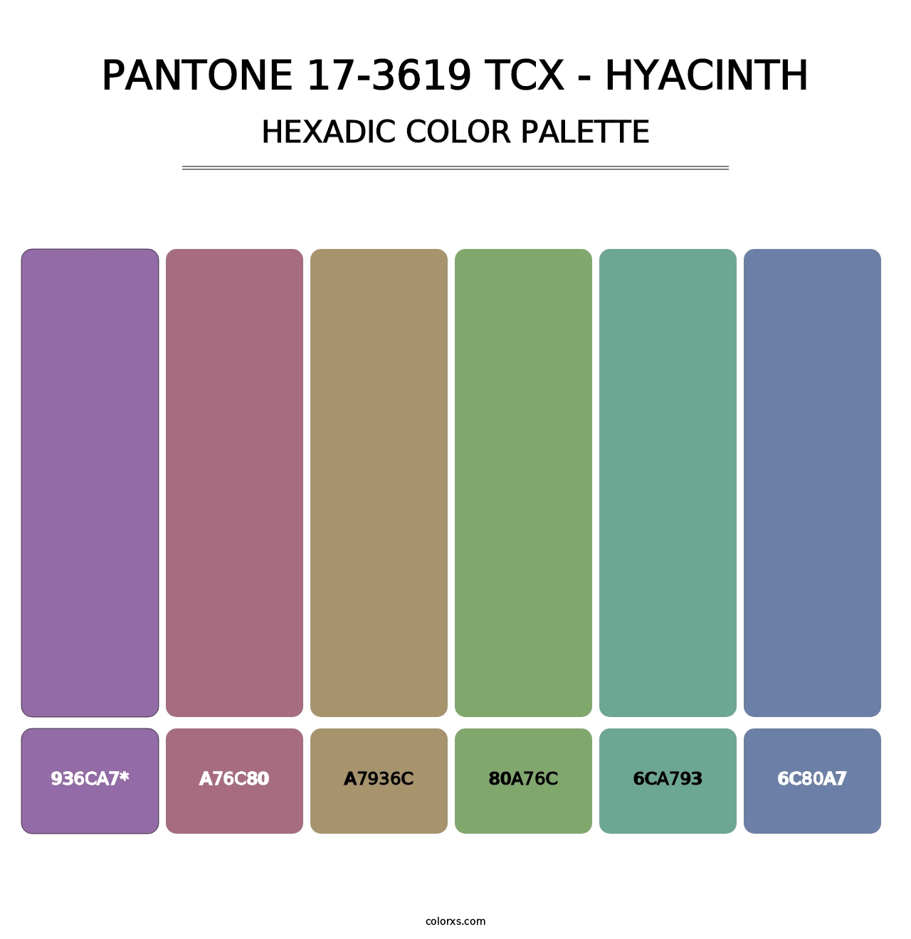PANTONE 17-3619 TCX - Hyacinth - Hexadic Color Palette