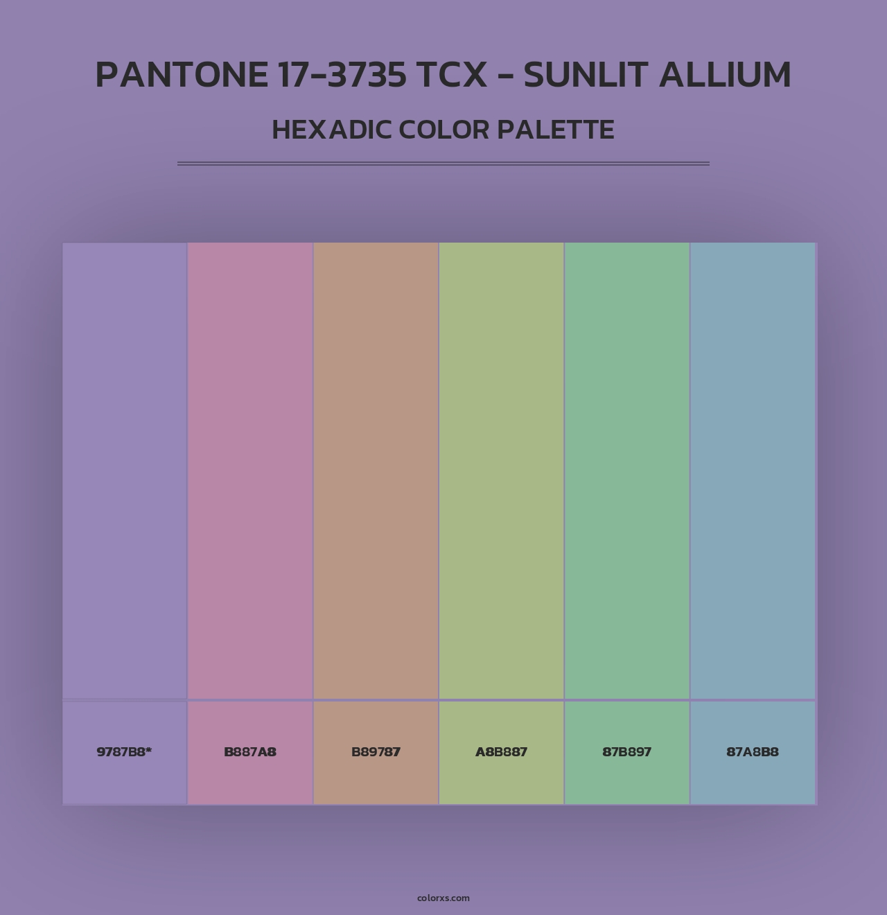 PANTONE 17-3735 TCX - Sunlit Allium - Hexadic Color Palette