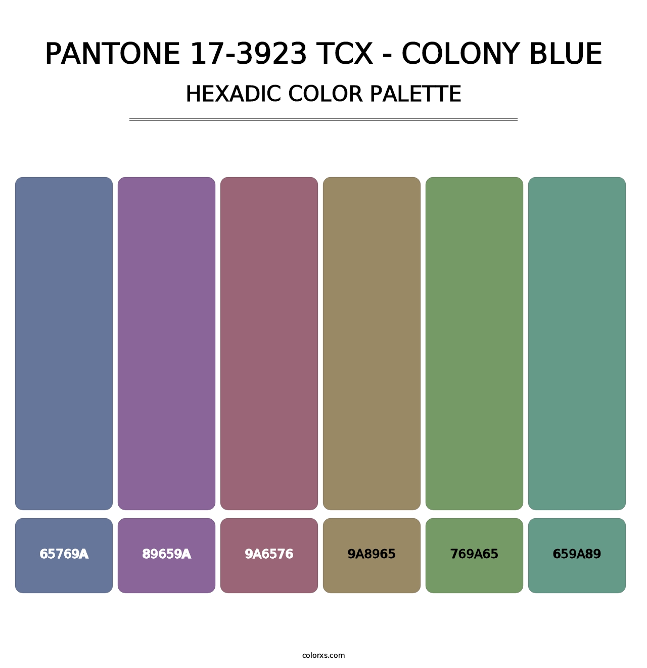 PANTONE 17-3923 TCX - Colony Blue - Hexadic Color Palette