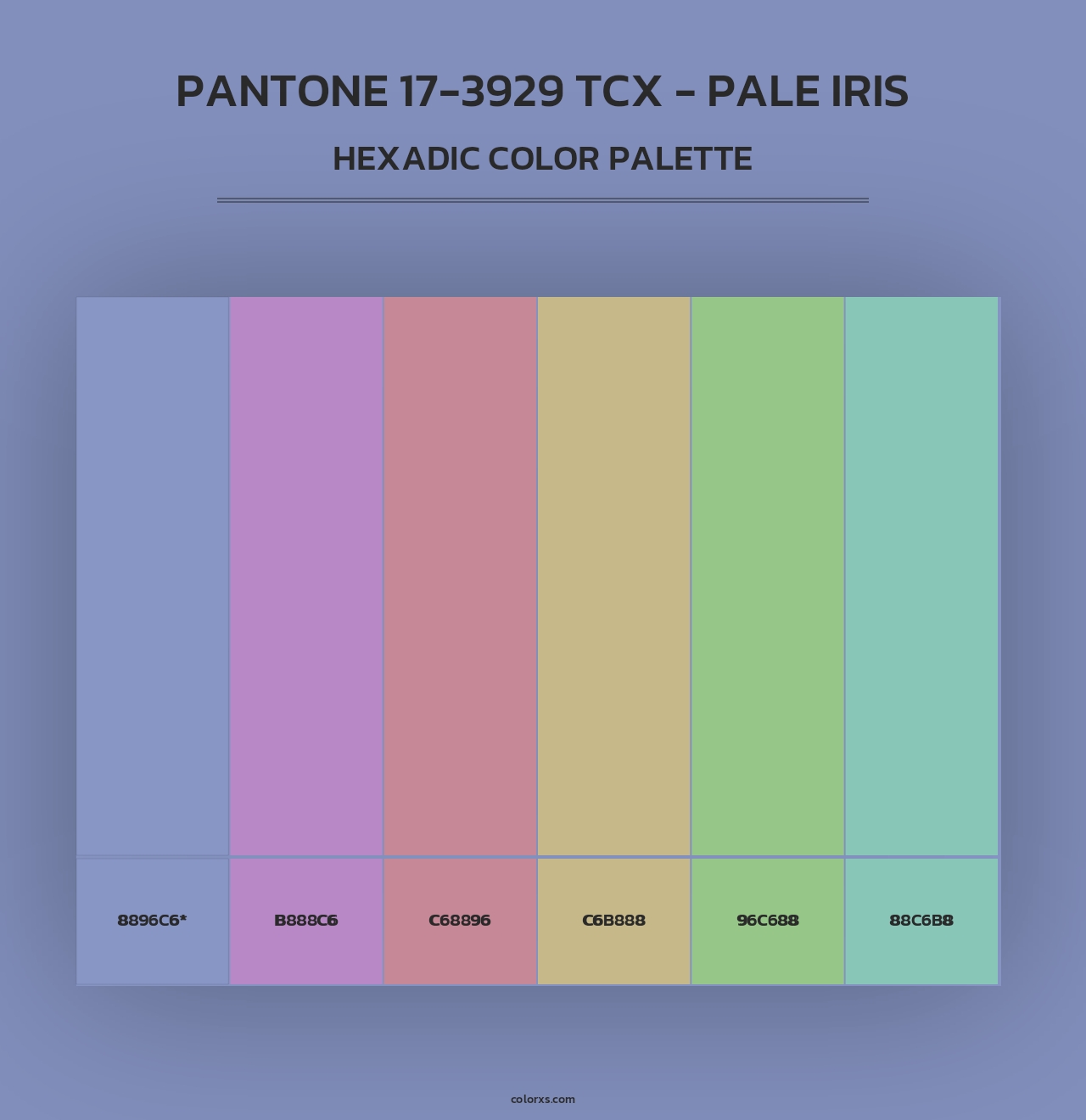 PANTONE 17-3929 TCX - Pale Iris - Hexadic Color Palette