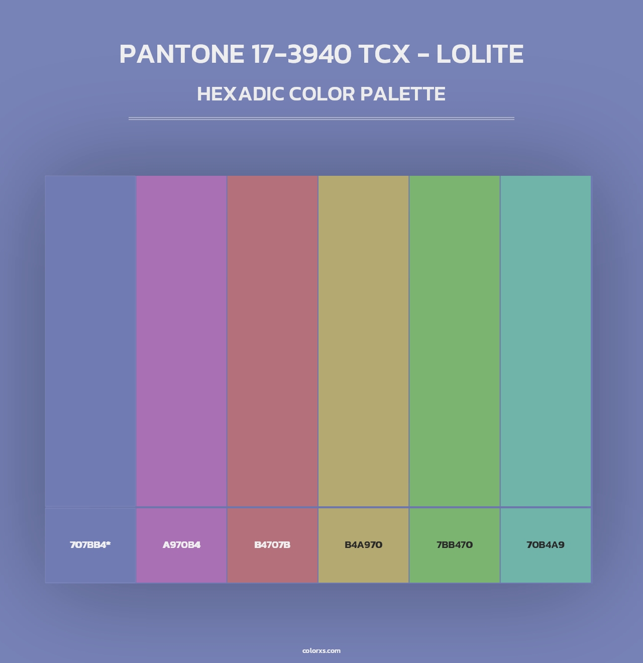 PANTONE 17-3940 TCX - lolite - Hexadic Color Palette