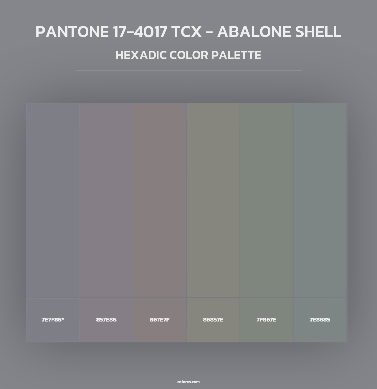 PANTONE 17-4017 TCX - Abalone Shell - Hexadic Color Palette