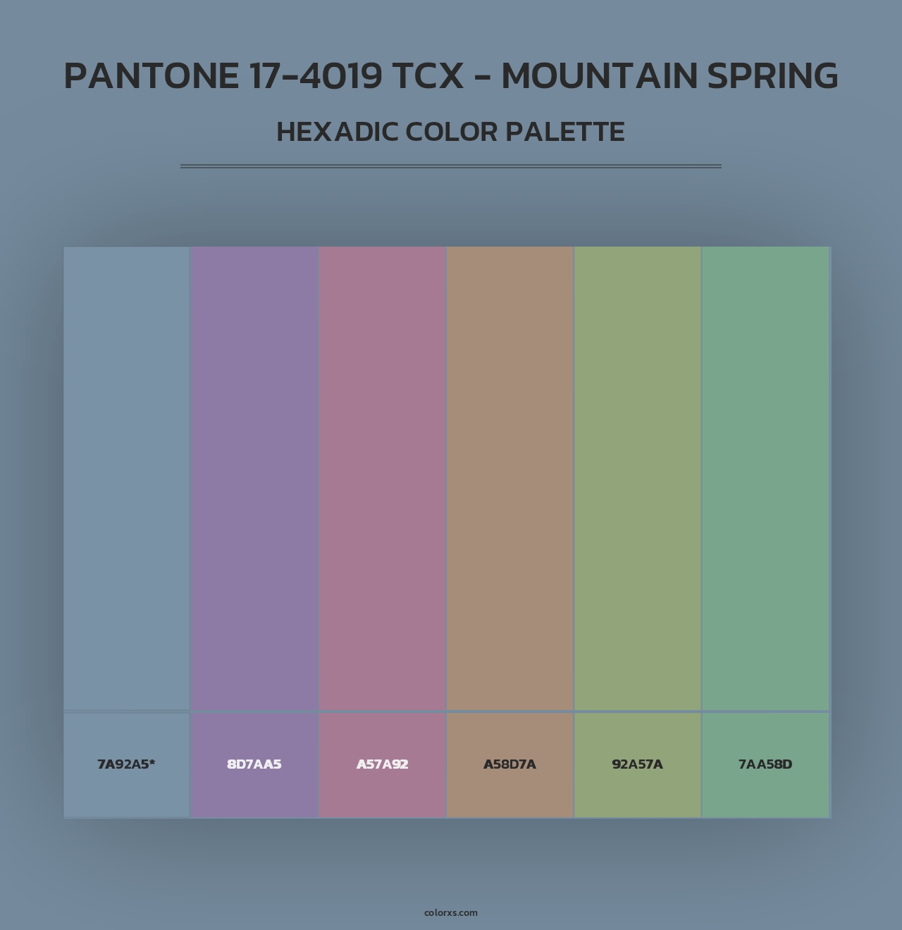 PANTONE 17-4019 TCX - Mountain Spring - Hexadic Color Palette