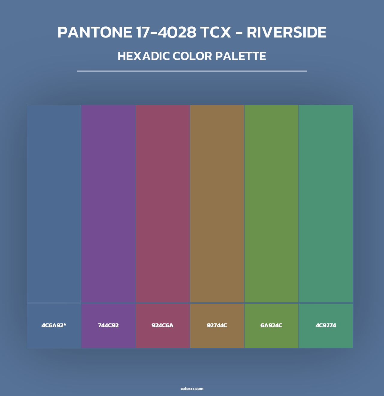 PANTONE 17-4028 TCX - Riverside - Hexadic Color Palette