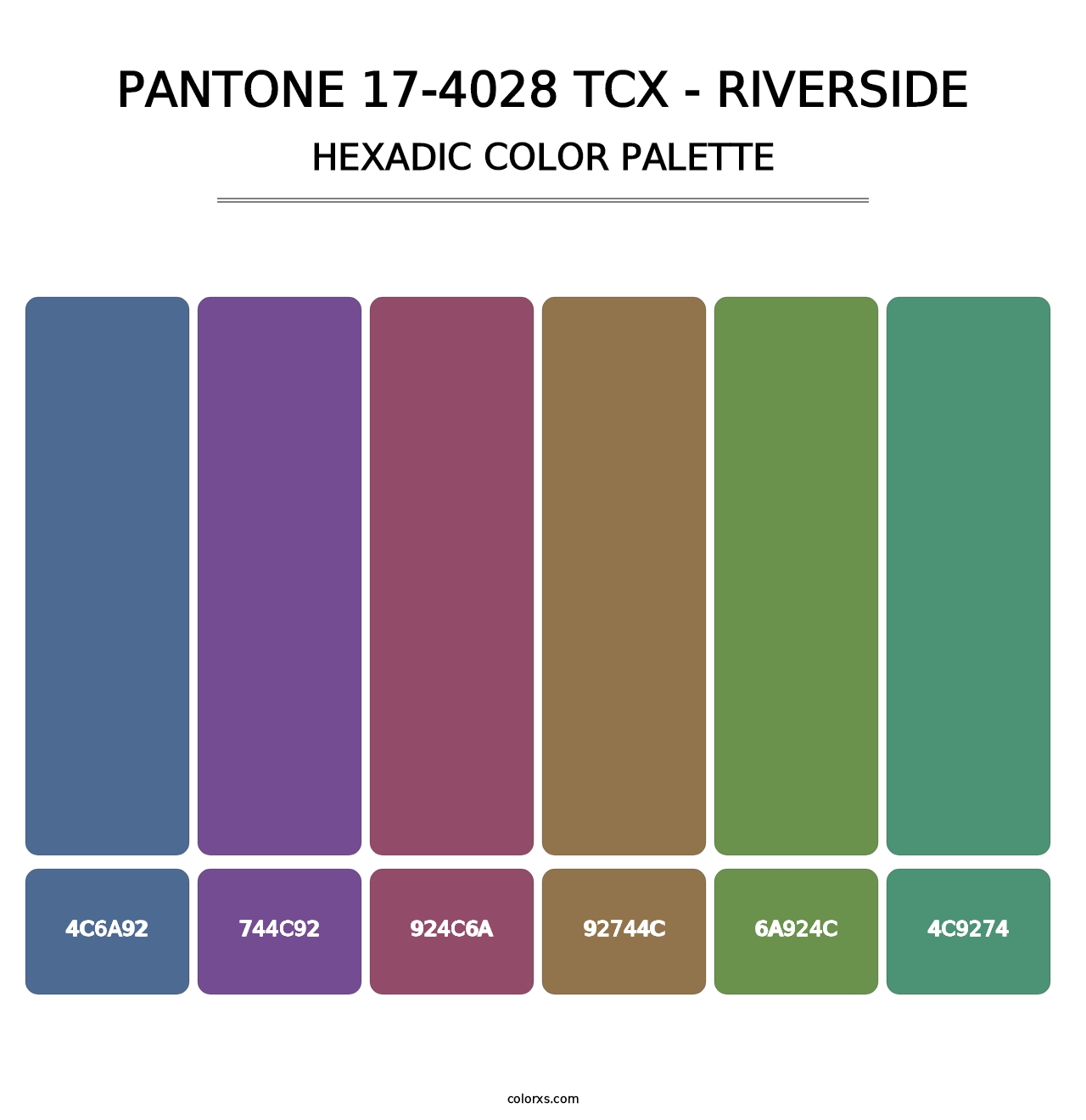 PANTONE 17-4028 TCX - Riverside - Hexadic Color Palette
