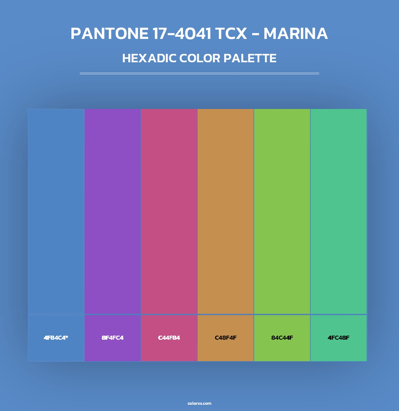 PANTONE 17-4041 TCX - Marina - Hexadic Color Palette