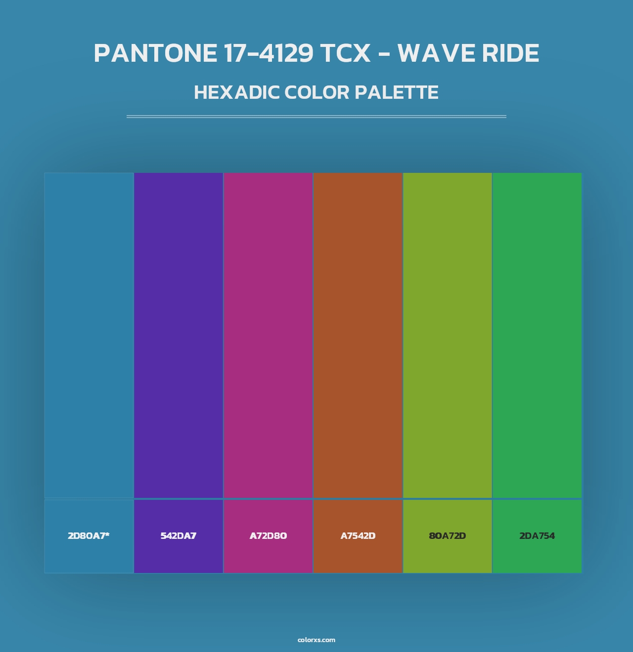 PANTONE 17-4129 TCX - Wave Ride - Hexadic Color Palette