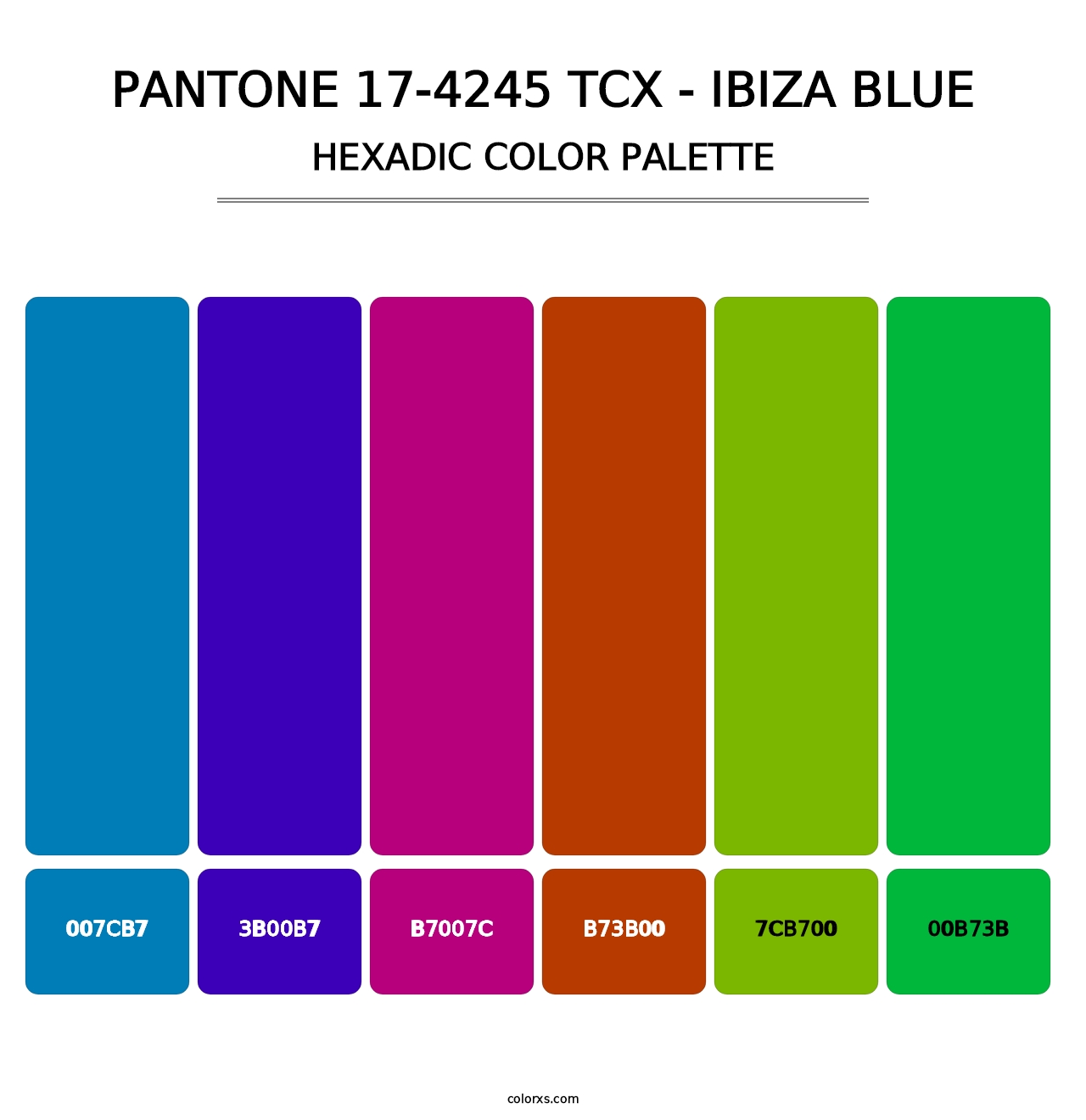 PANTONE 17-4245 TCX - Ibiza Blue - Hexadic Color Palette