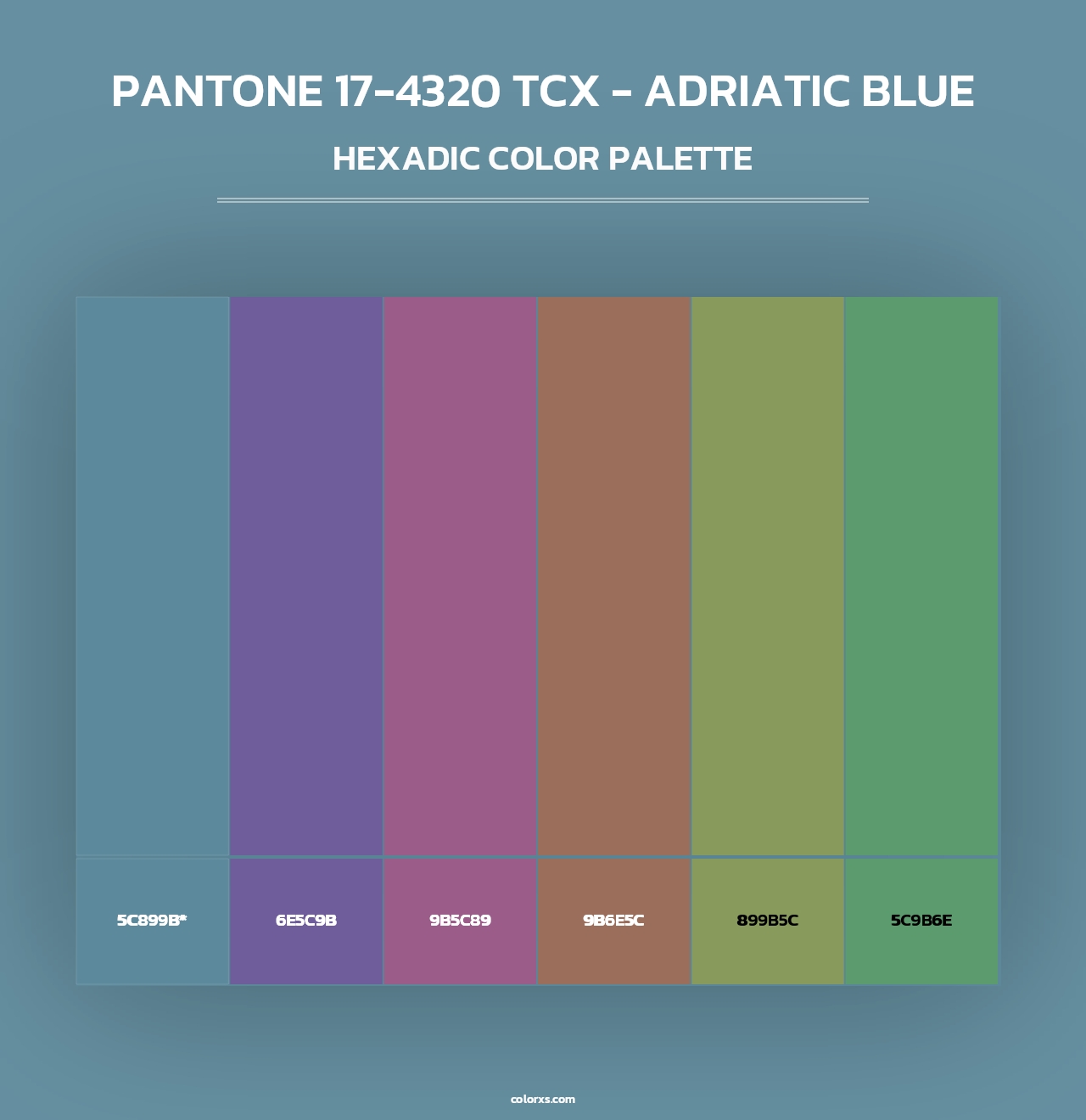 PANTONE 17-4320 TCX - Adriatic Blue - Hexadic Color Palette