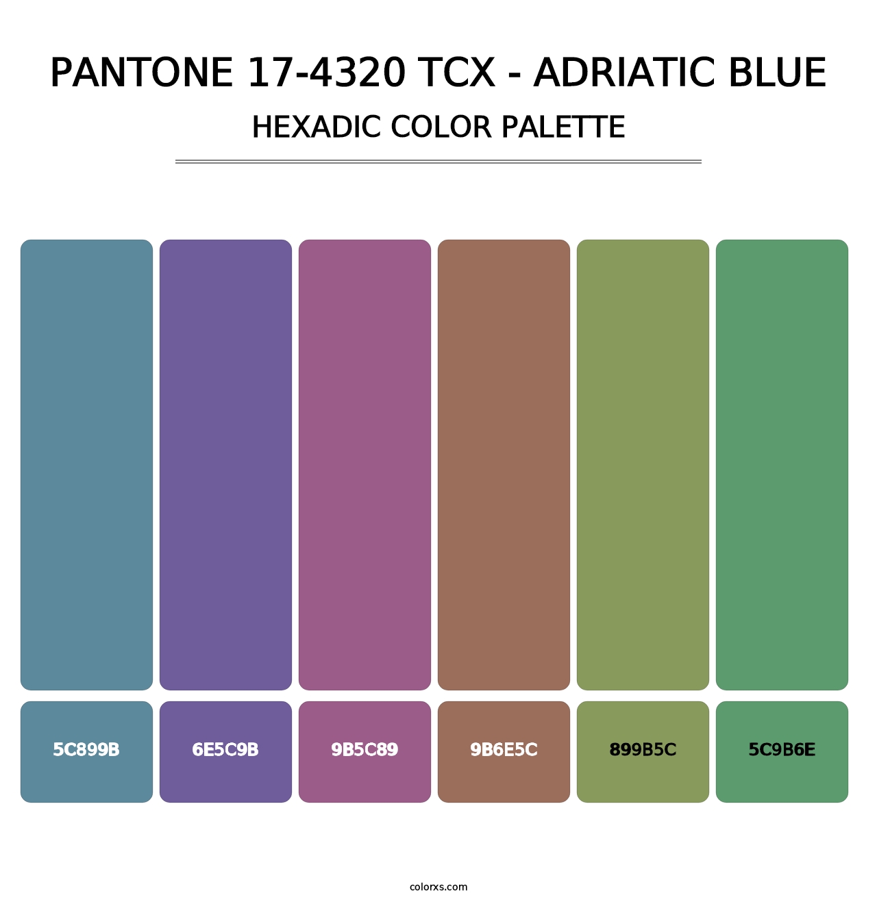 PANTONE 17-4320 TCX - Adriatic Blue - Hexadic Color Palette