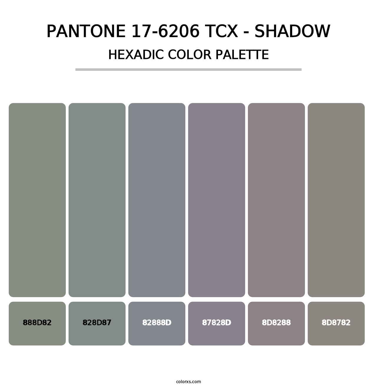 PANTONE 17-6206 TCX - Shadow - Hexadic Color Palette