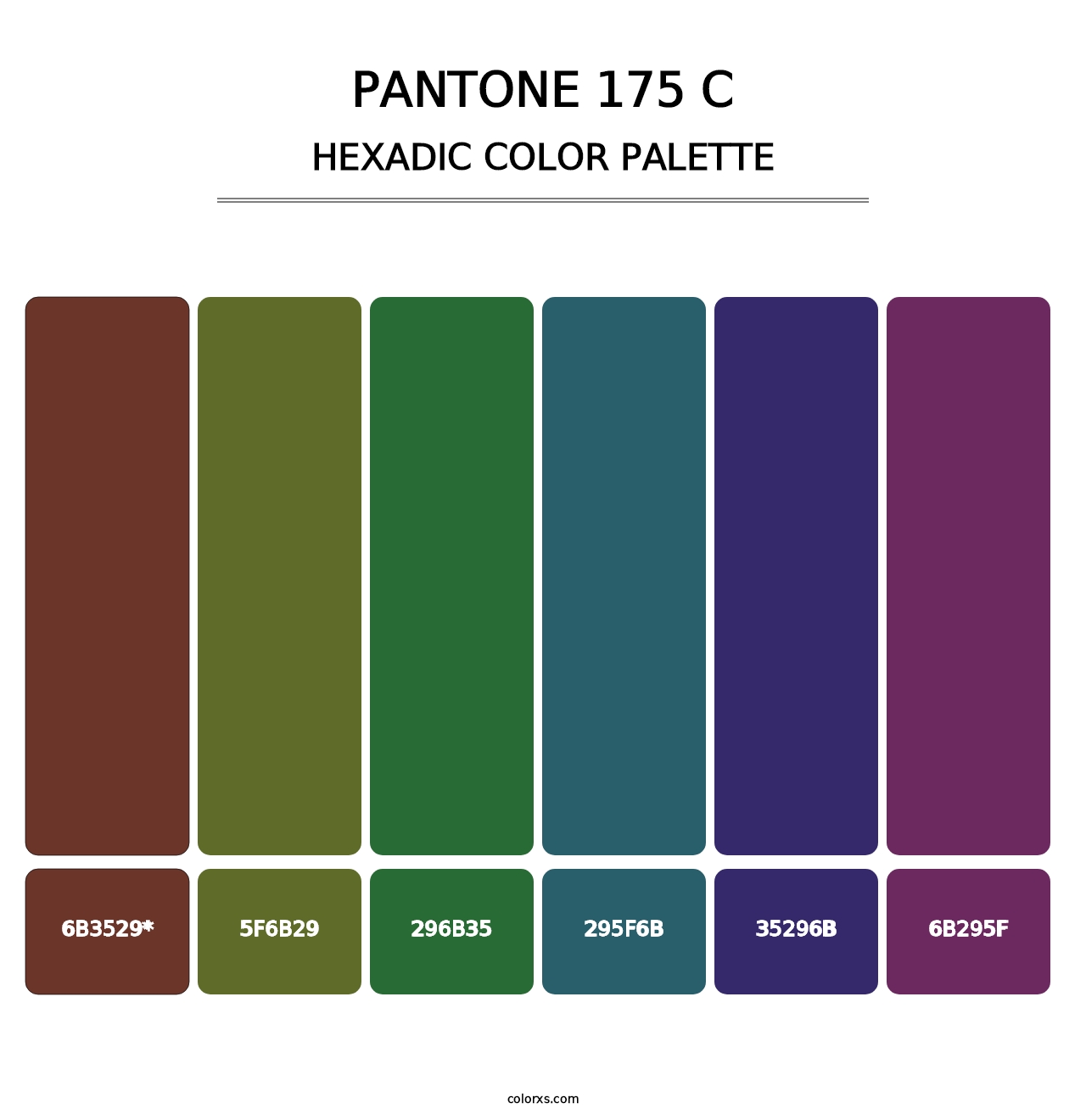 PANTONE 175 C - Hexadic Color Palette