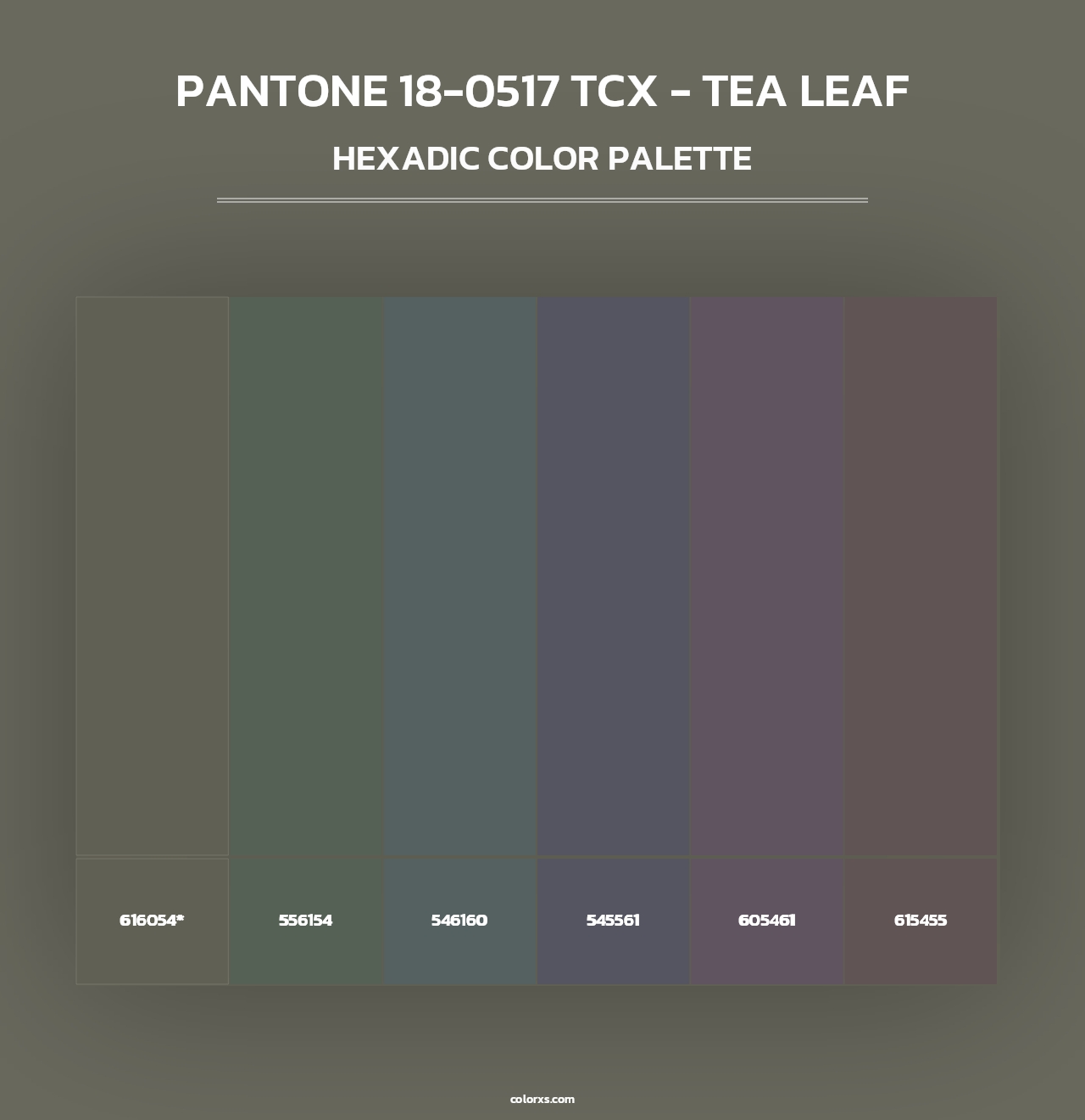 PANTONE 18-0517 TCX - Tea Leaf - Hexadic Color Palette