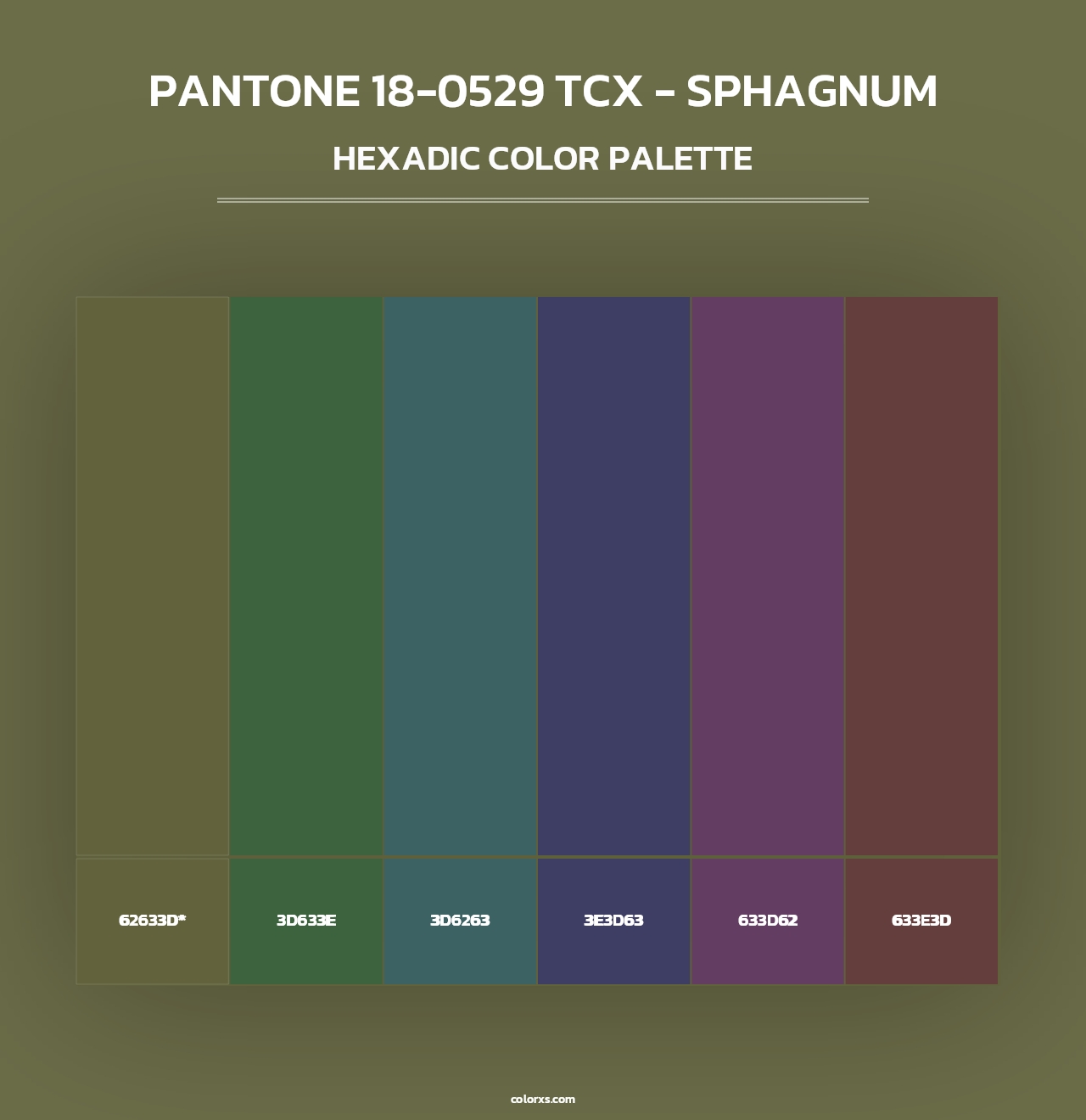 PANTONE 18-0529 TCX - Sphagnum - Hexadic Color Palette