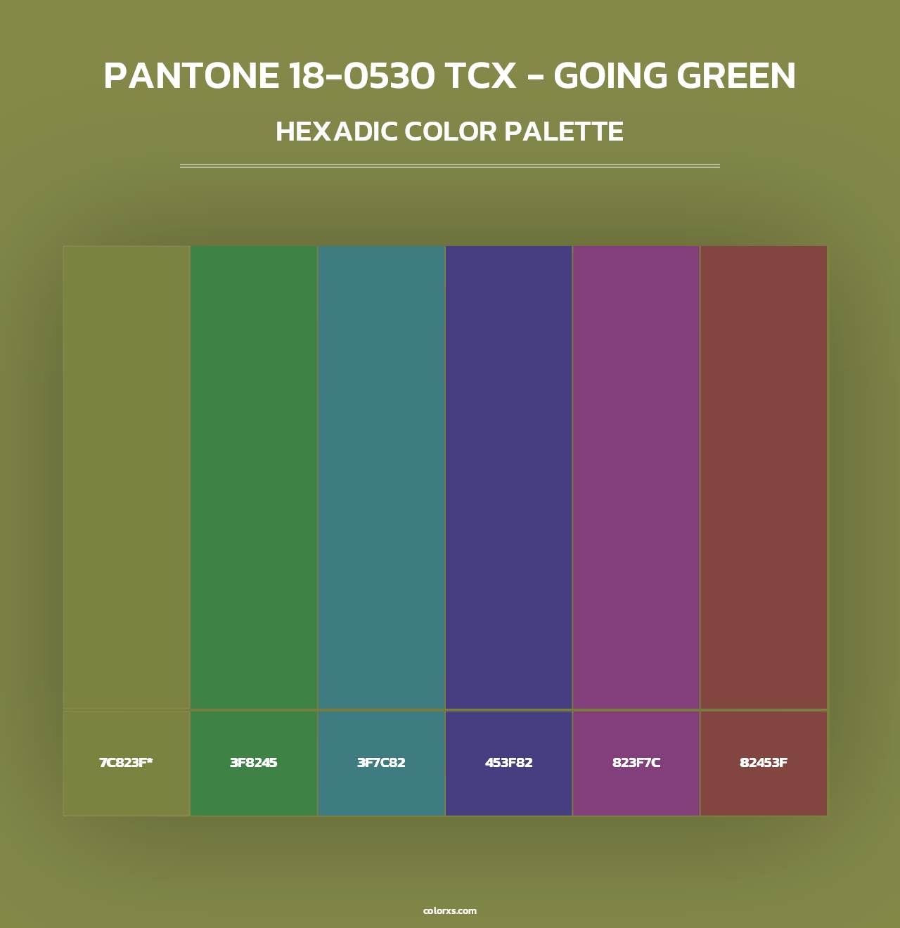 PANTONE 18-0530 TCX - Going Green - Hexadic Color Palette