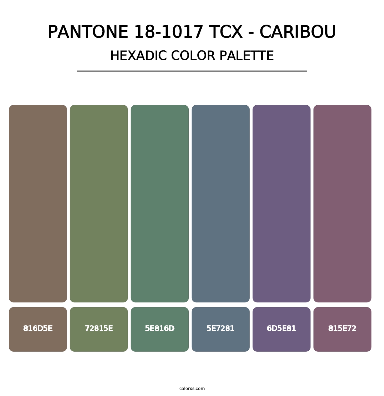 PANTONE 18-1017 TCX - Caribou - Hexadic Color Palette