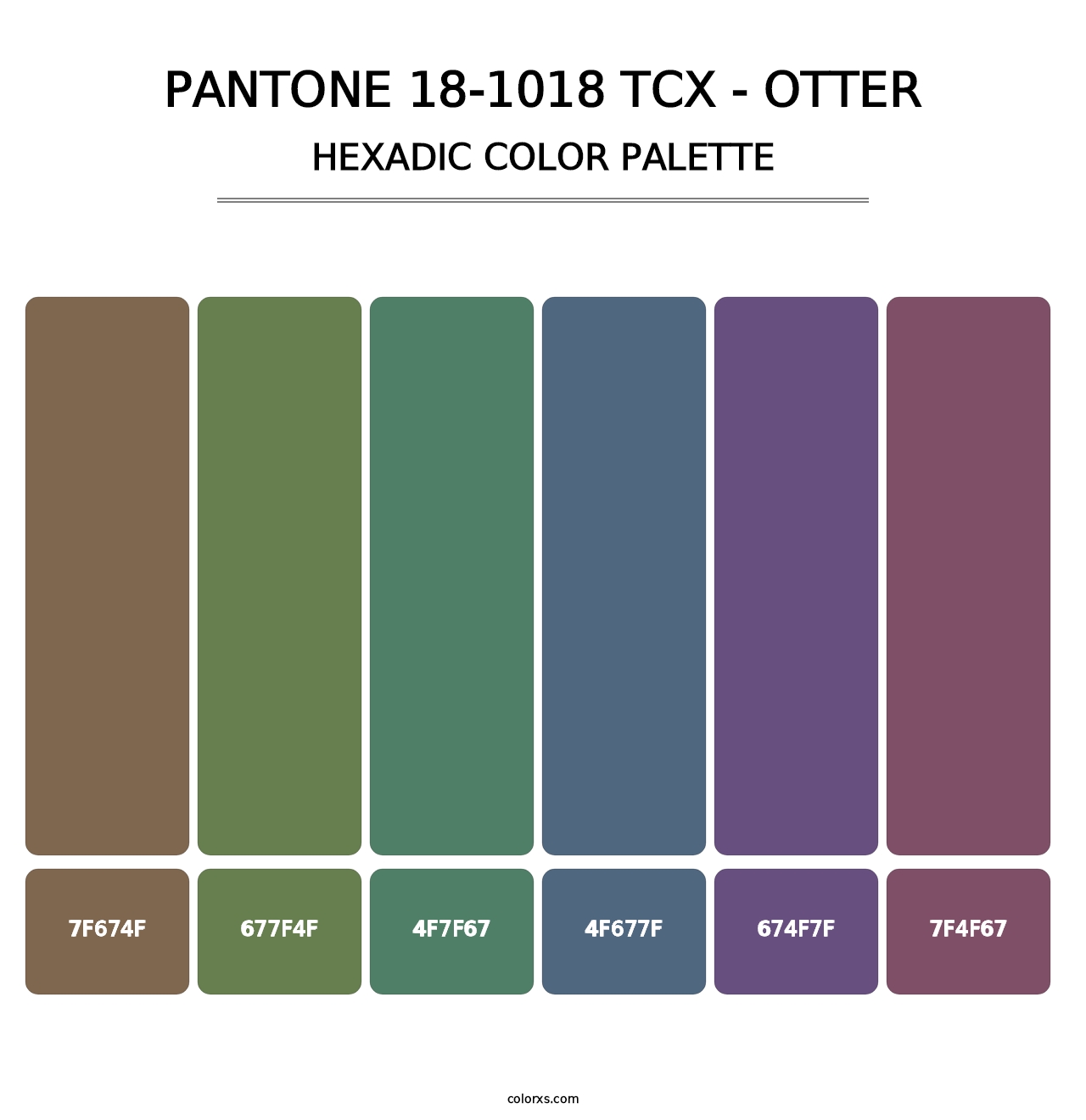 PANTONE 18-1018 TCX - Otter - Hexadic Color Palette