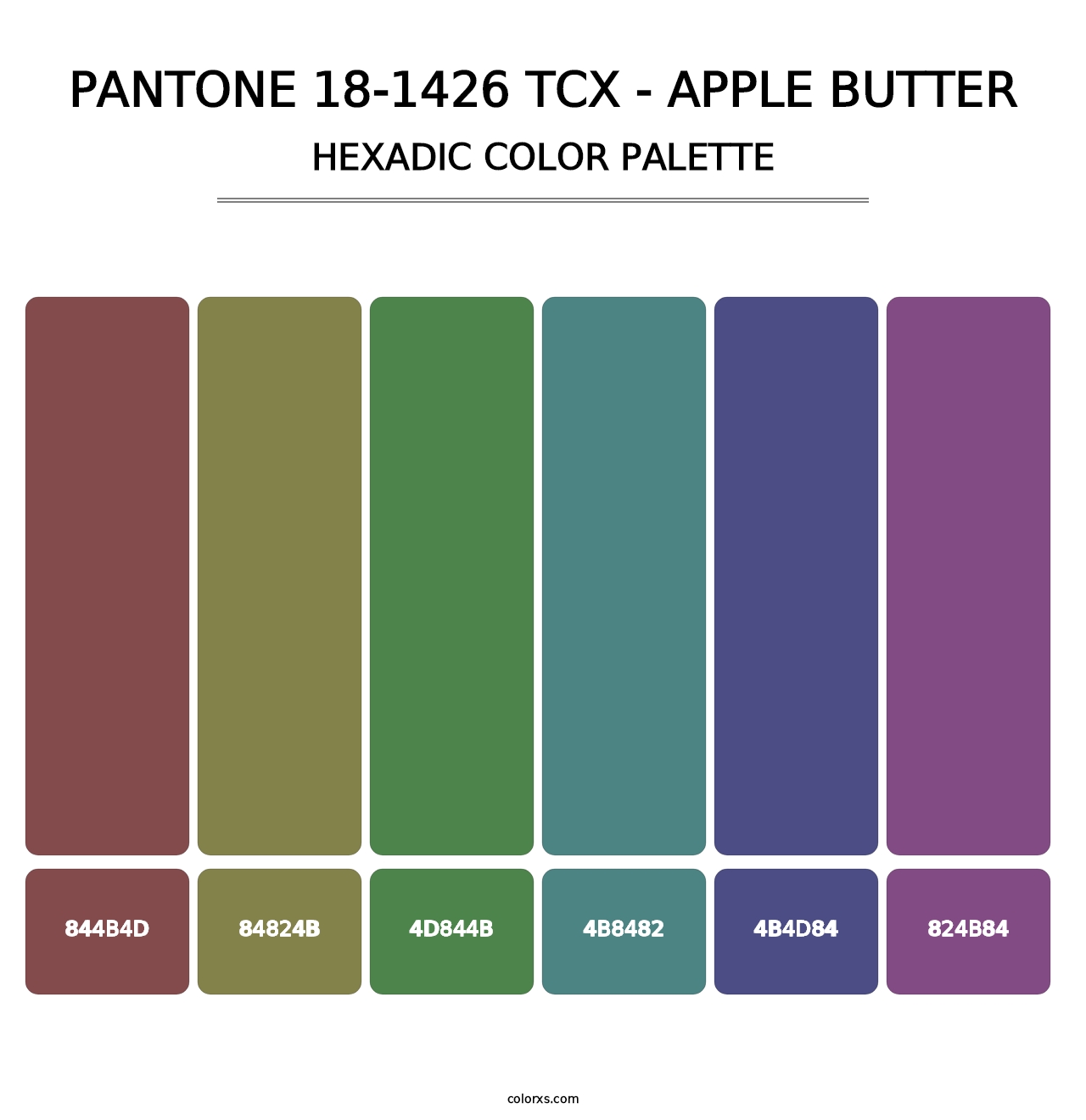 PANTONE 18-1426 TCX - Apple Butter - Hexadic Color Palette