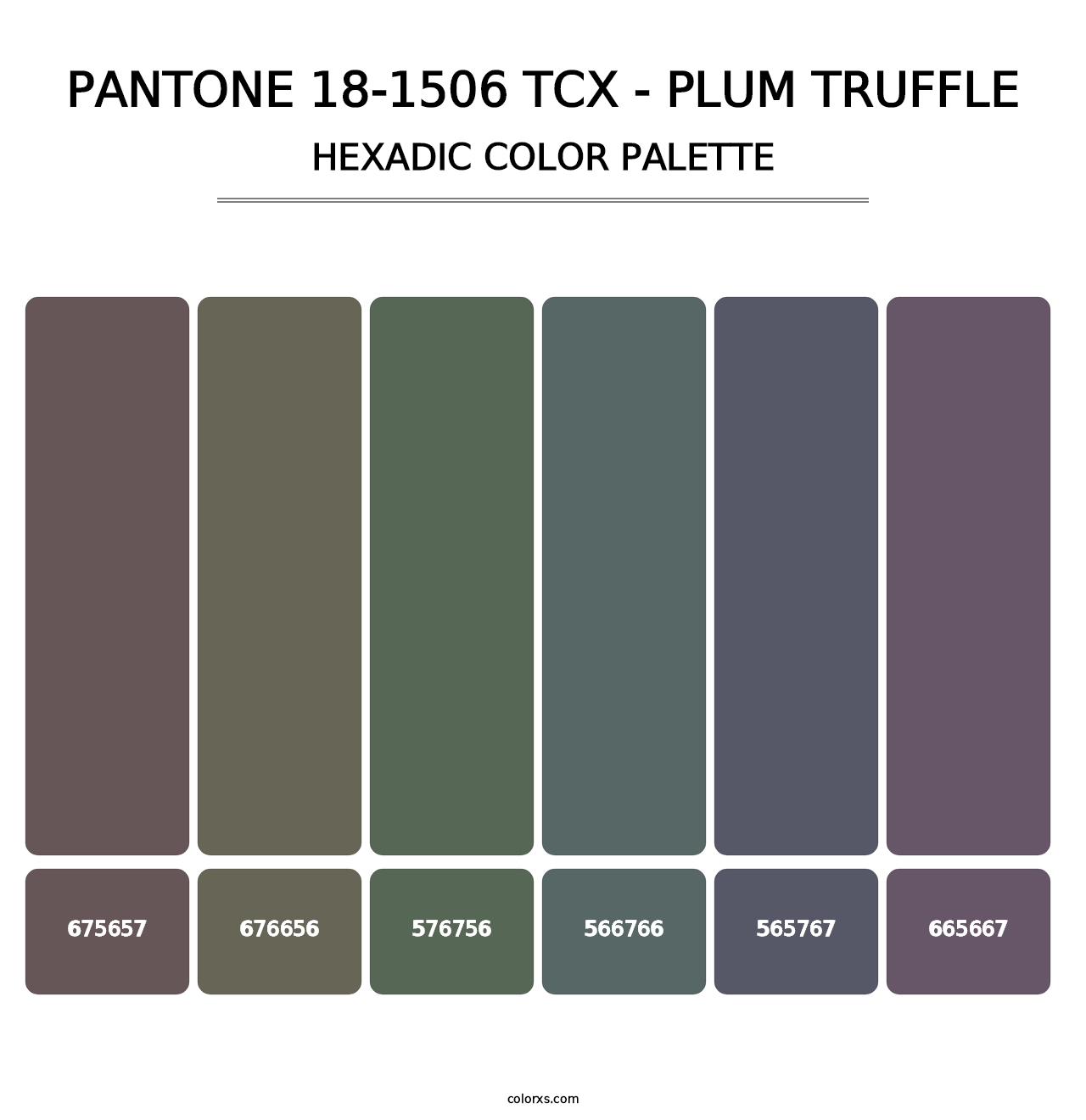 PANTONE 18-1506 TCX - Plum Truffle - Hexadic Color Palette