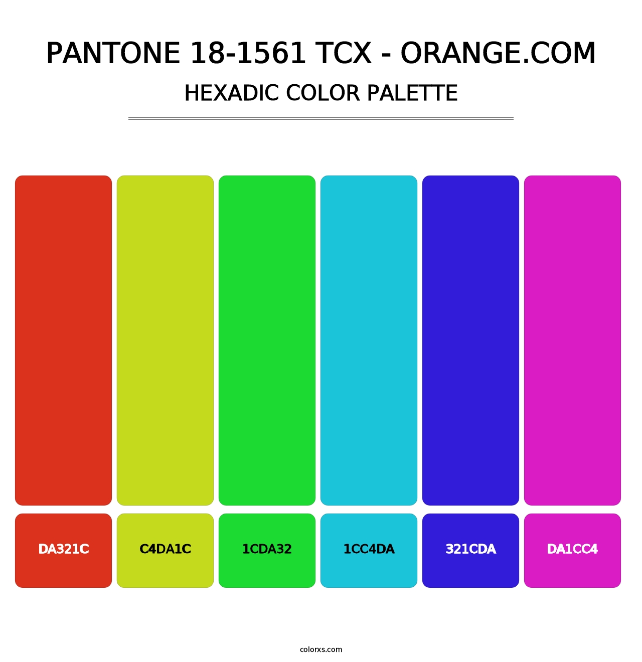 PANTONE 18-1561 TCX - Orange.com - Hexadic Color Palette