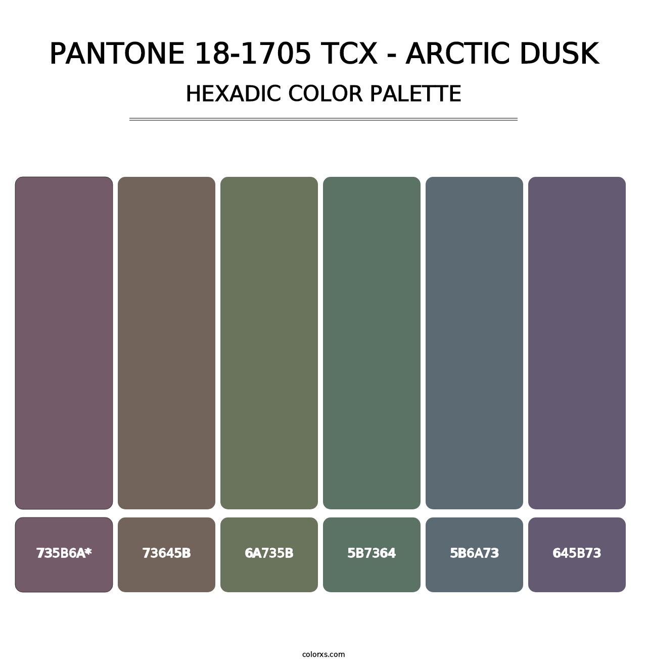PANTONE 18-1705 TCX - Arctic Dusk - Hexadic Color Palette