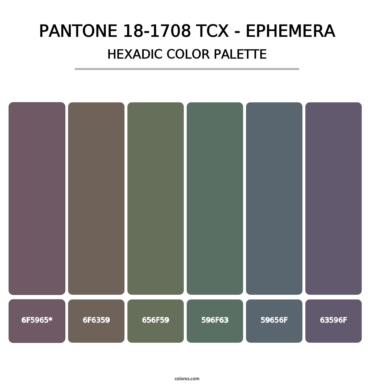 PANTONE 18-1708 TCX - Ephemera - Hexadic Color Palette