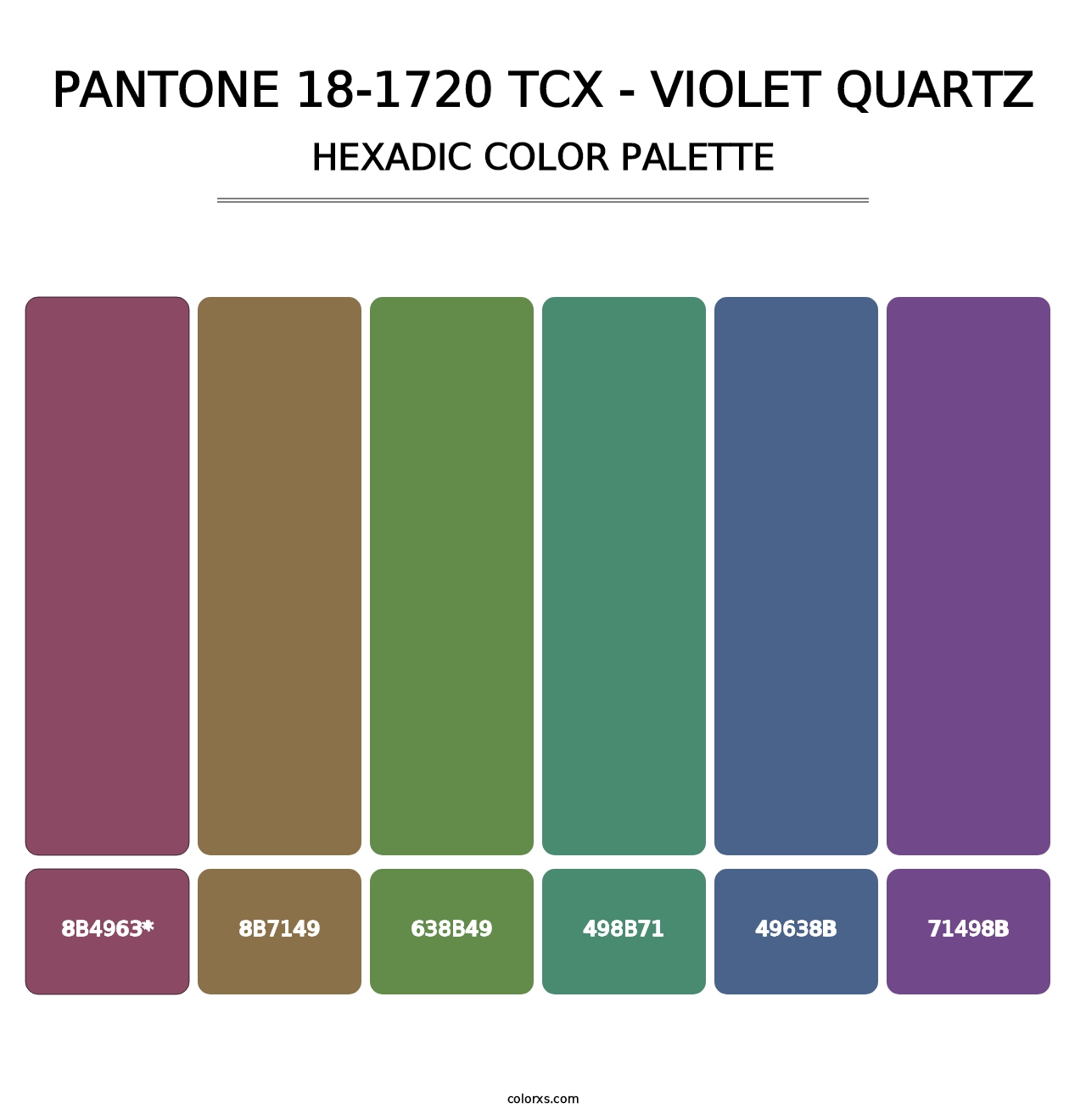 PANTONE 18-1720 TCX - Violet Quartz - Hexadic Color Palette