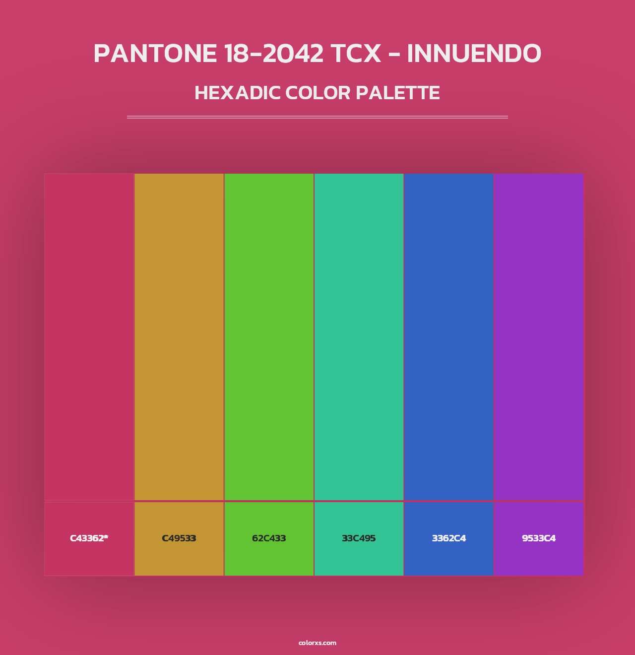 PANTONE 18-2042 TCX - Innuendo - Hexadic Color Palette