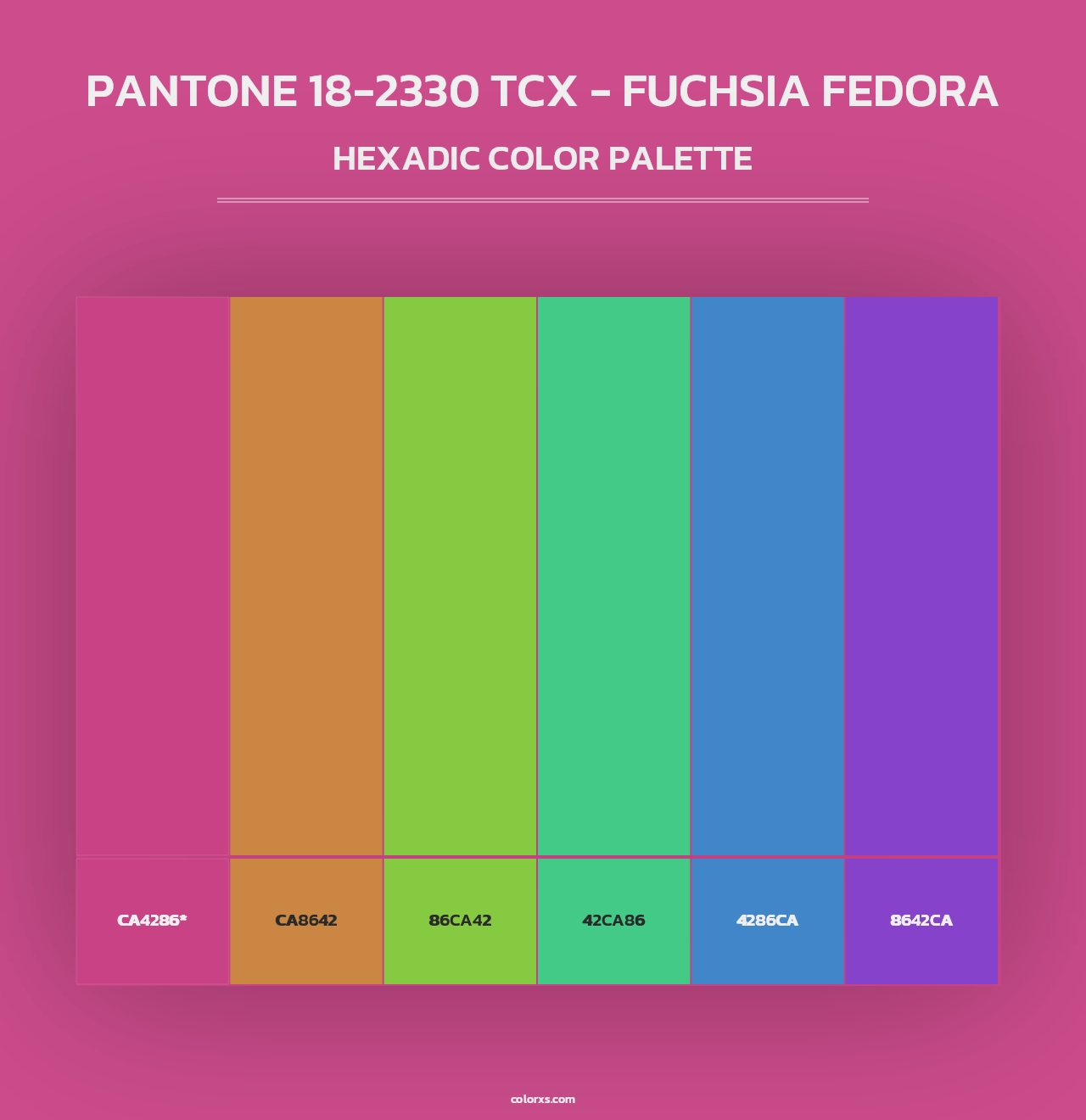 PANTONE 18-2330 TCX - Fuchsia Fedora - Hexadic Color Palette