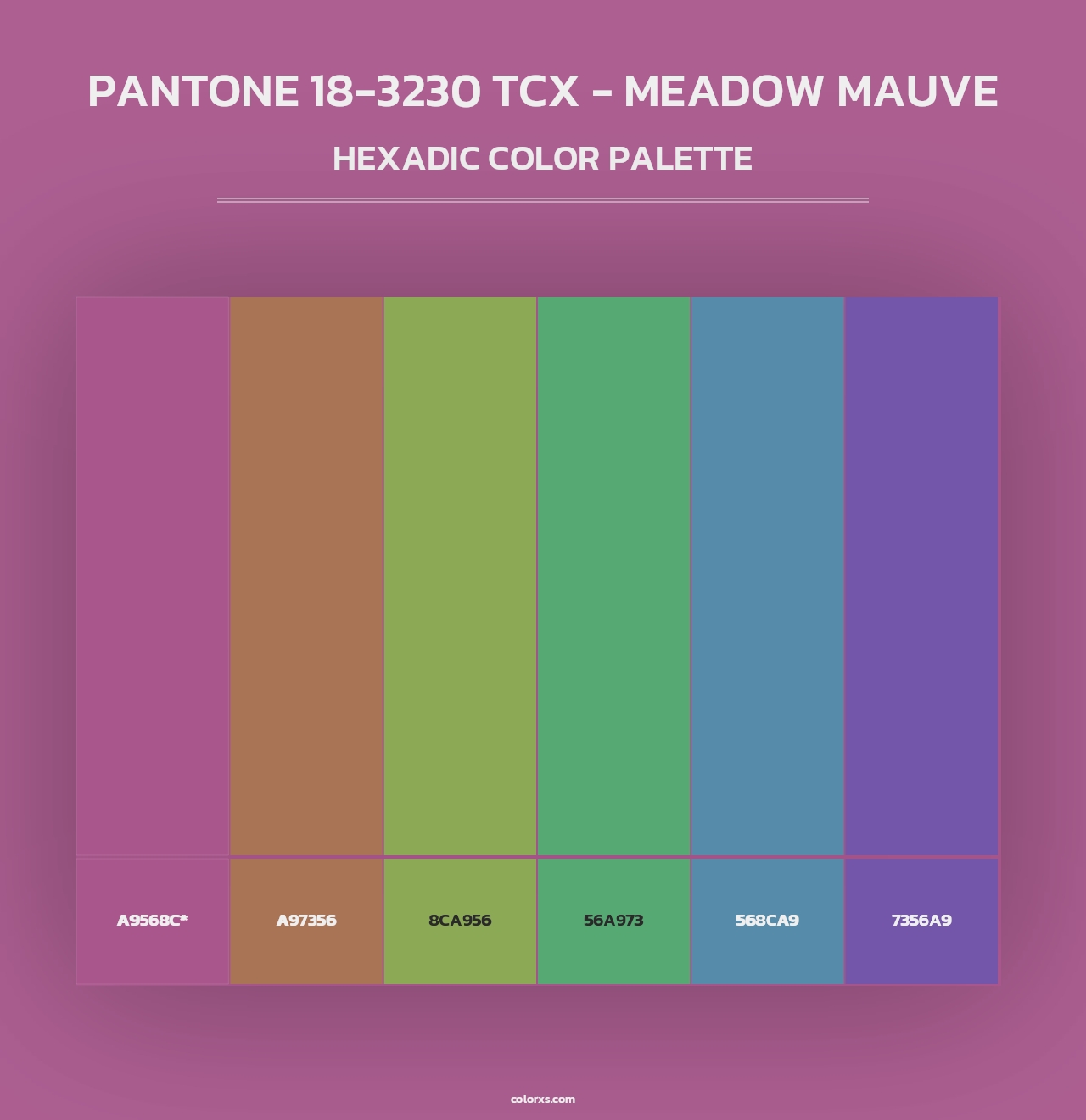 PANTONE 18-3230 TCX - Meadow Mauve - Hexadic Color Palette