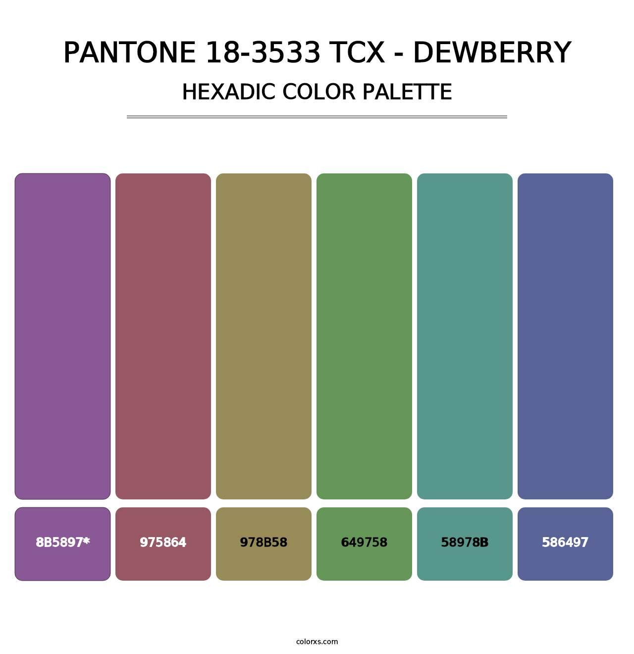 PANTONE 18-3533 TCX - Dewberry - Hexadic Color Palette