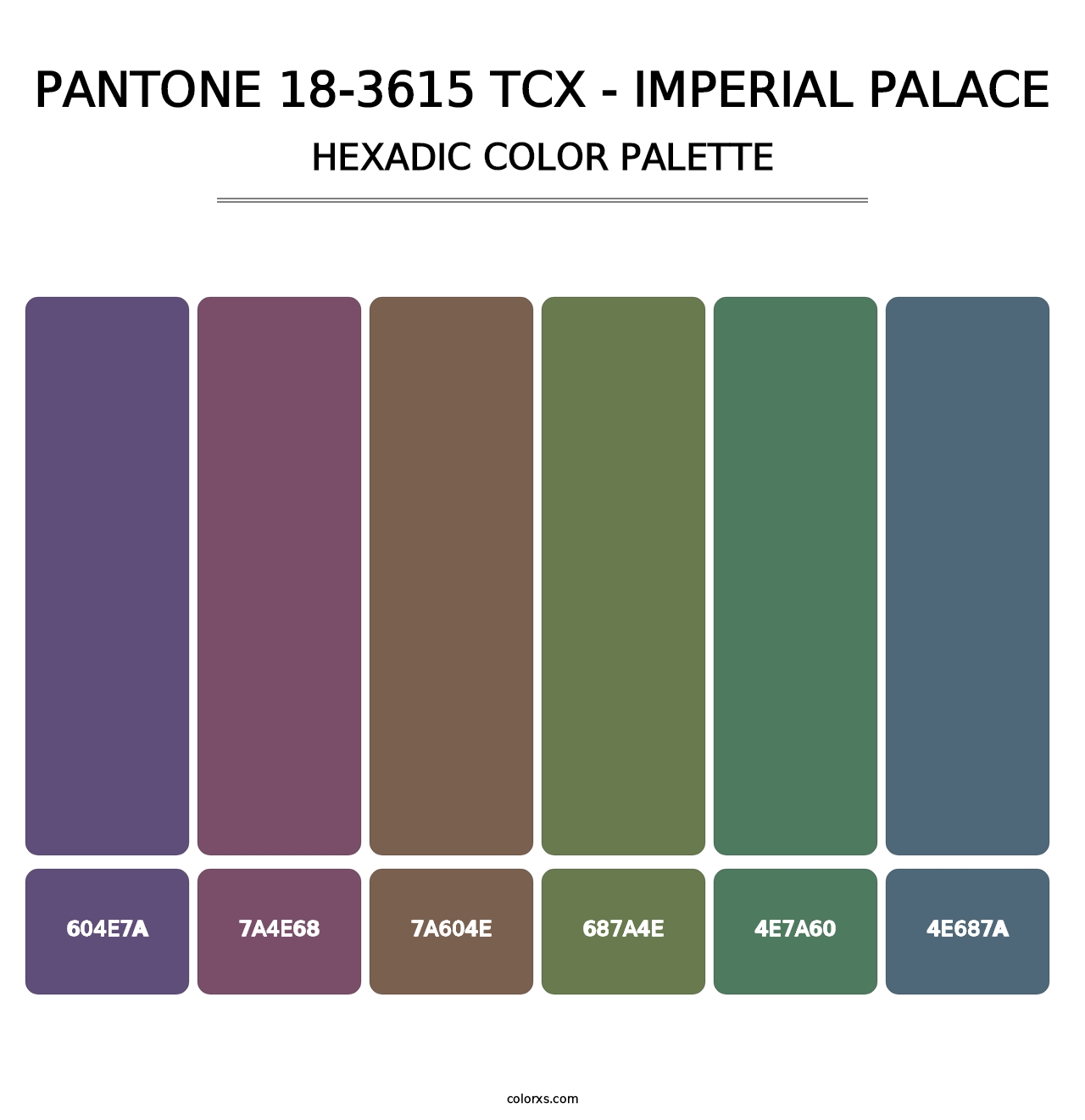 PANTONE 18-3615 TCX - Imperial Palace - Hexadic Color Palette